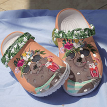 Bear Wine Happy Summer Lover Gift For Lover Rubber Clog Shoes Comfy Footwear
