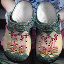 Boho Flamingo Summer Shoes Clogs Flamingo Pool Party Beach Team Outfit Shoes