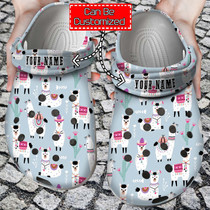 Llama Pattern Alpaca Gift For Lovers Comfortable Summer Clog Shoes Llama