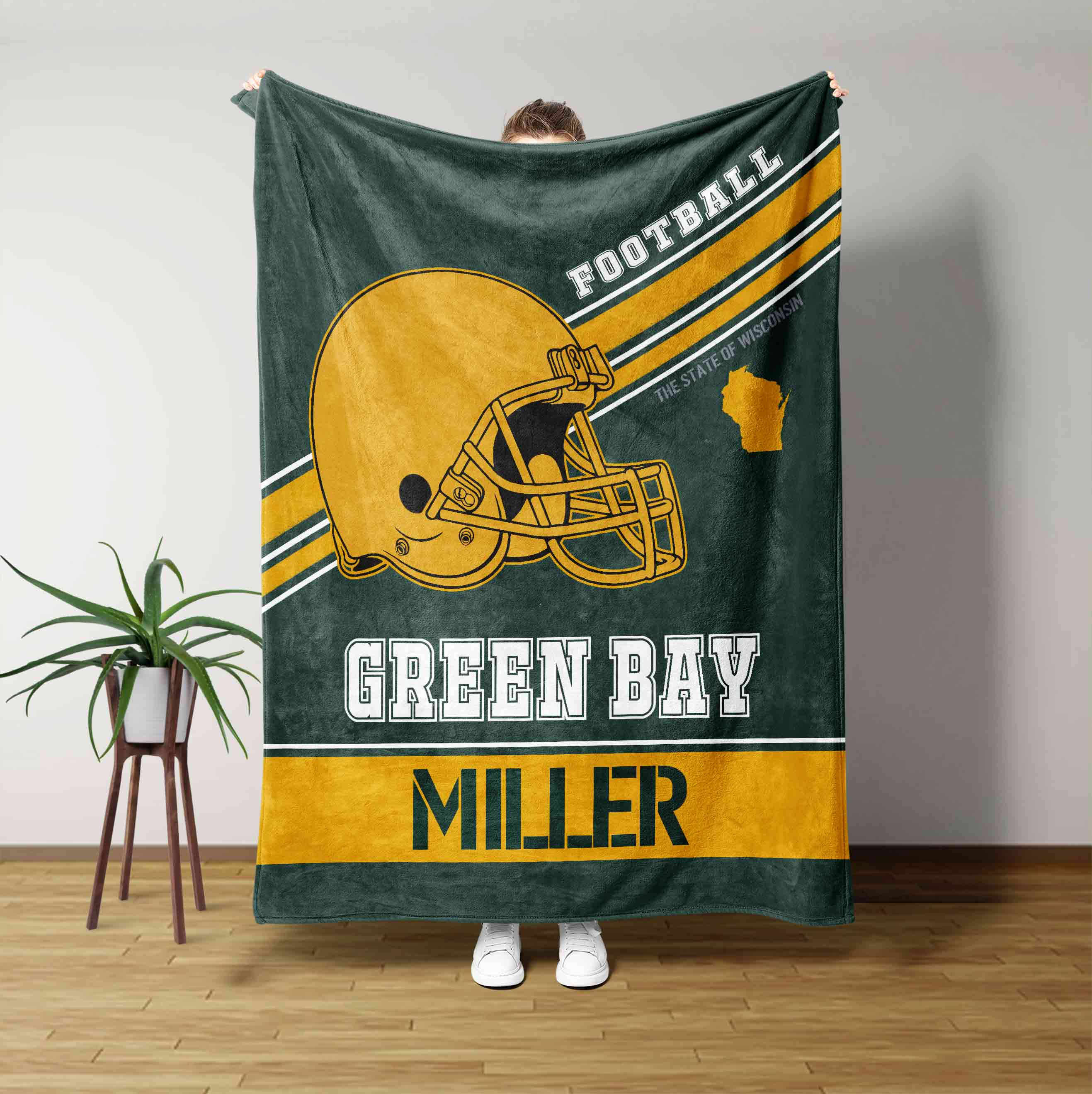 Football Green Bay Team Blanket