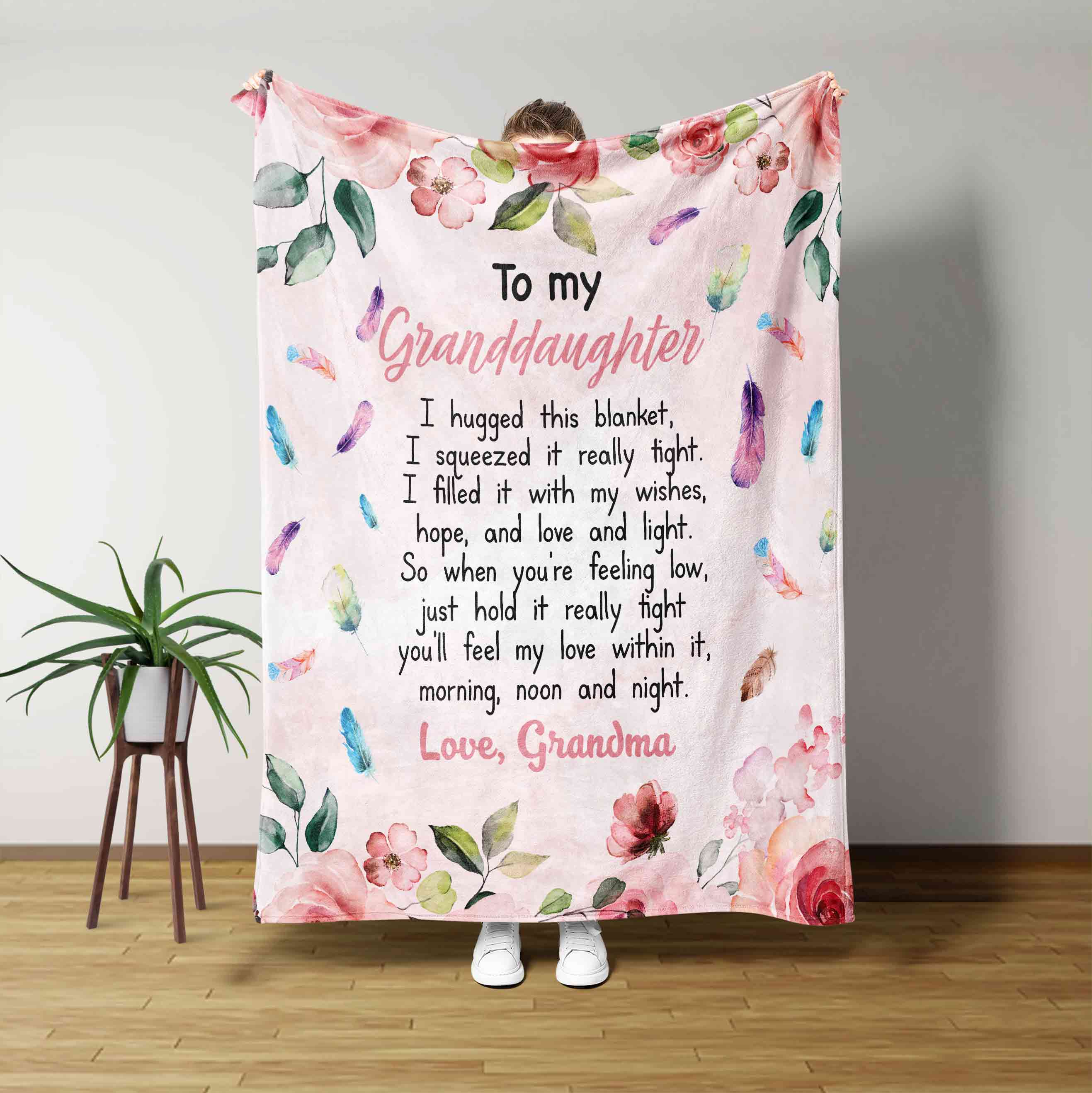 Flower To My Granddaughter Blanket