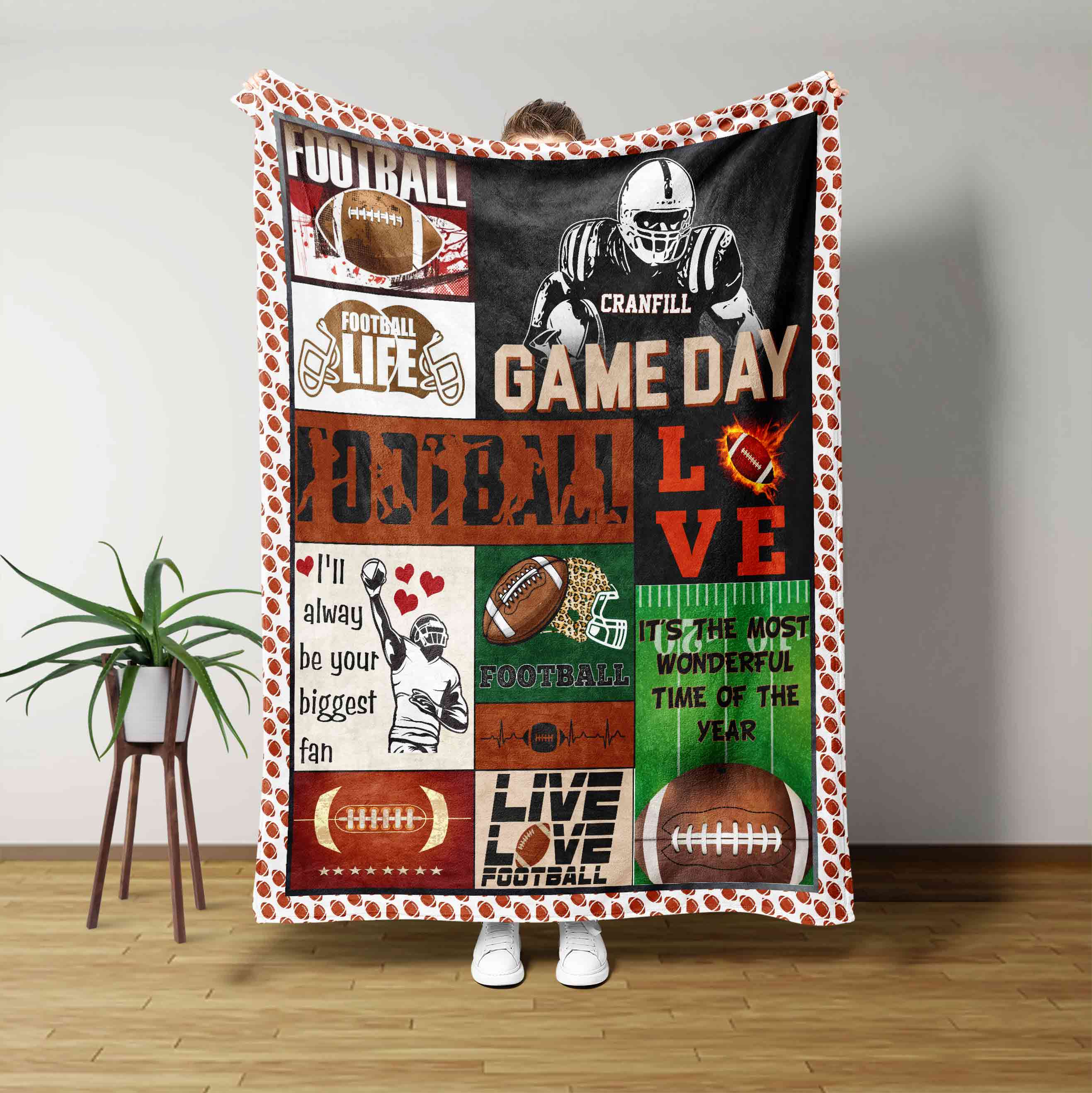 American Football Live Love Football Blanket
