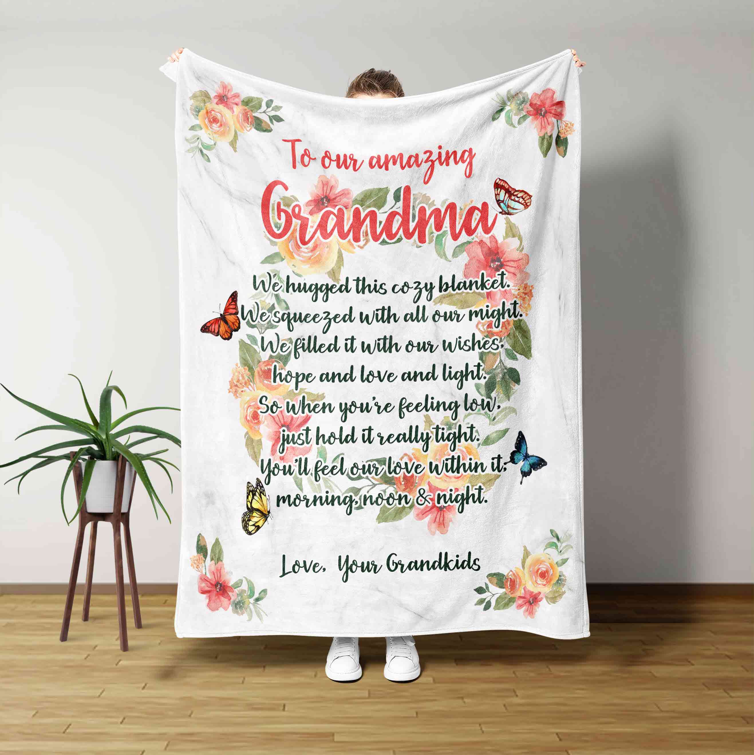 To Our Amazing Grandma Custom Name Blanket