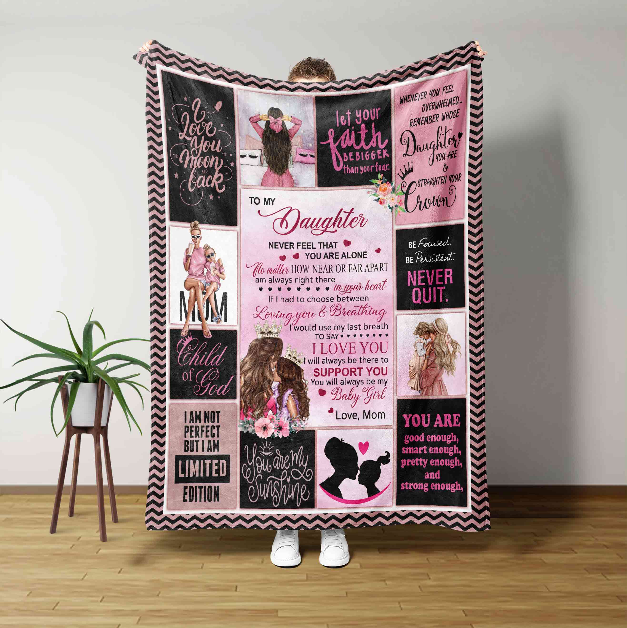 To My Daughter Blanket, Mom And Daughter Blanket