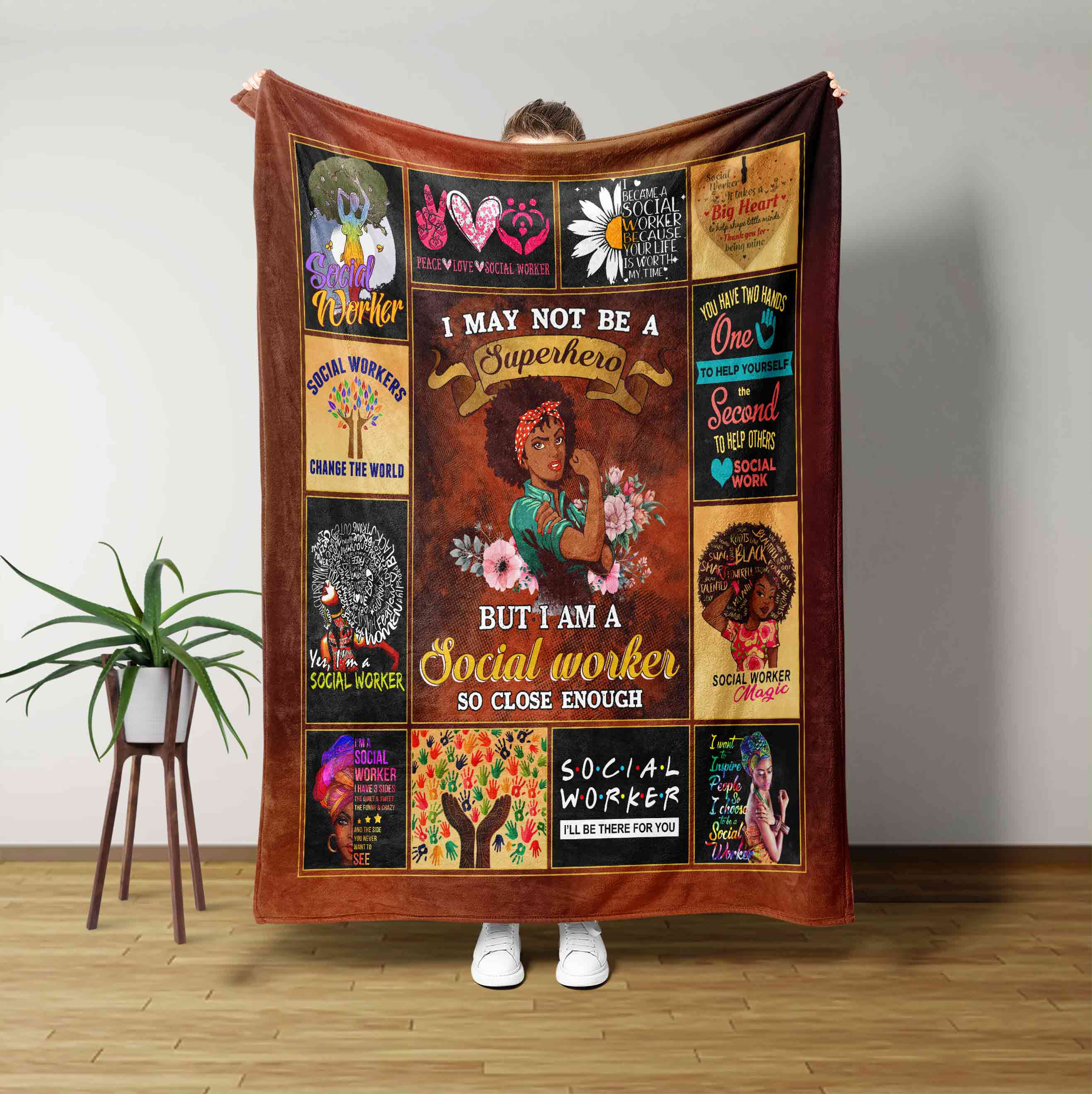 I Am A Social Worker Blanket