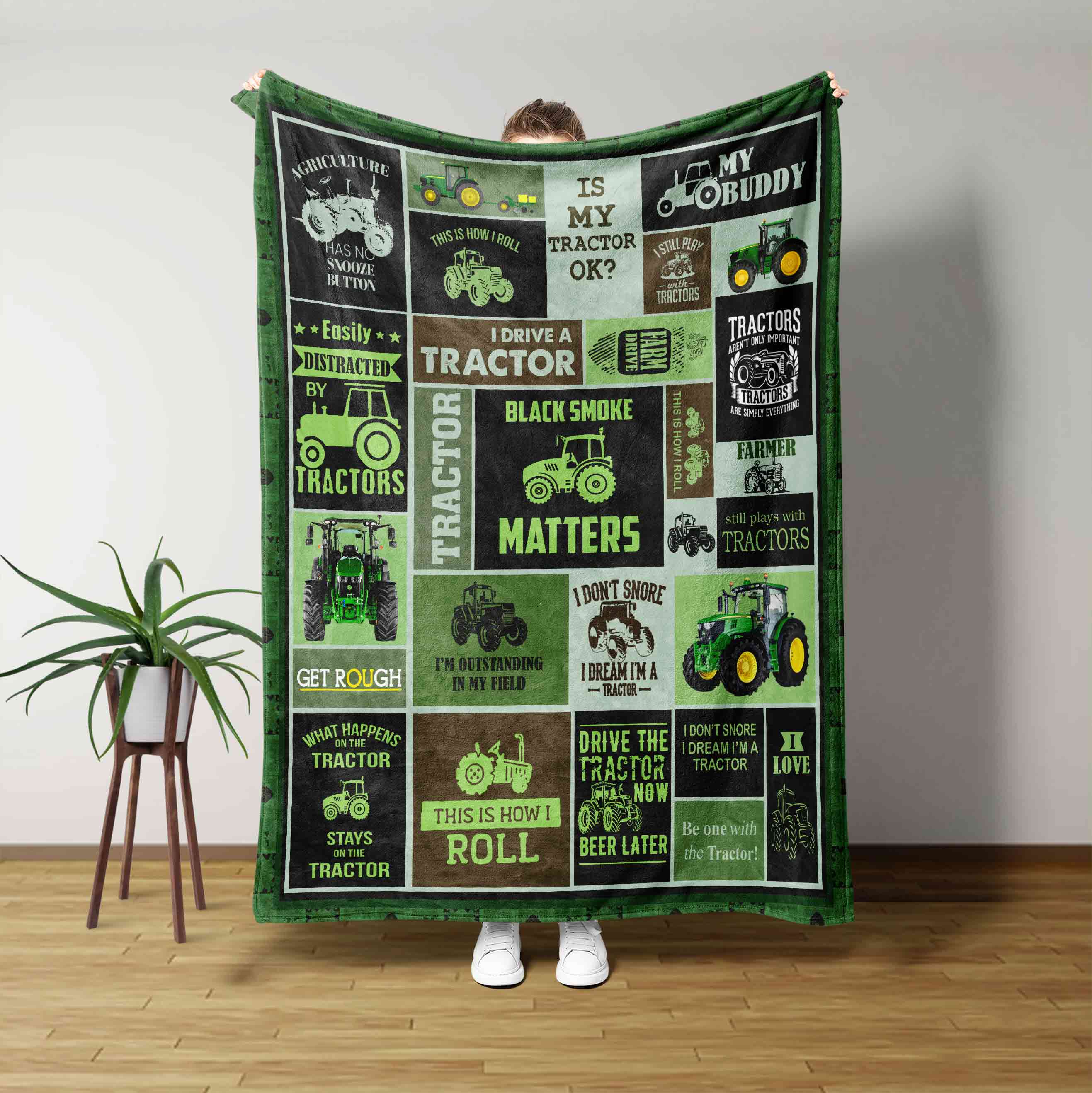 I Drive A Tractor Blanket