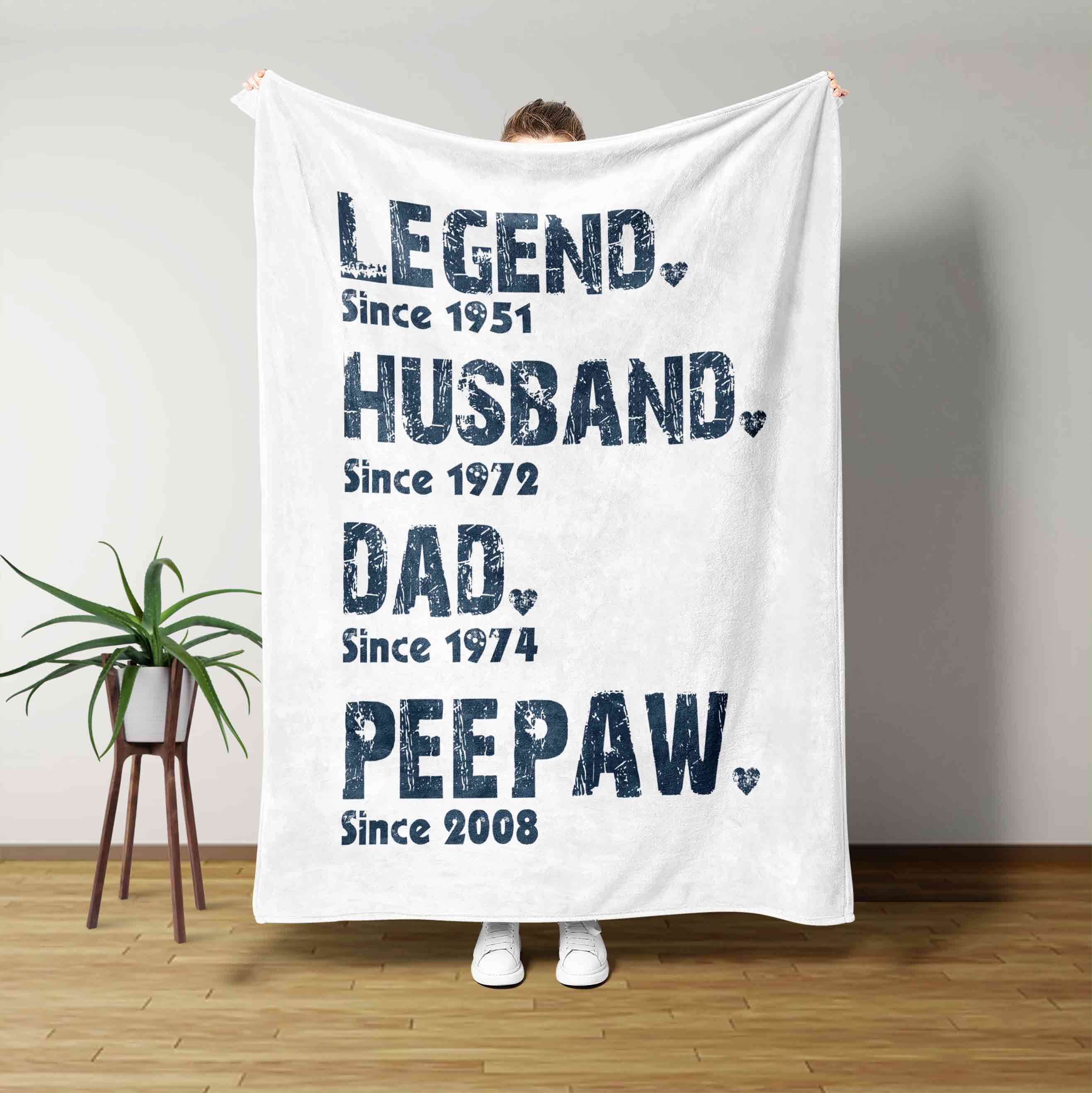 Legend Husband Dad Peepaw Blanket