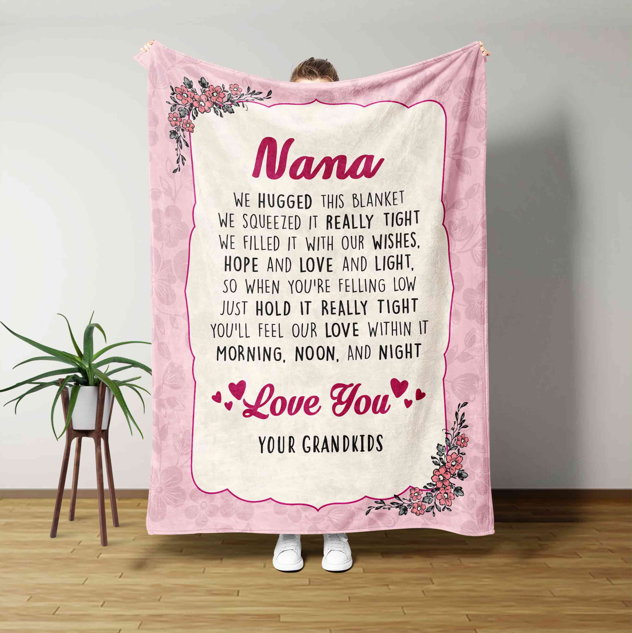Nana I Love You From Your Grandkids Blanket