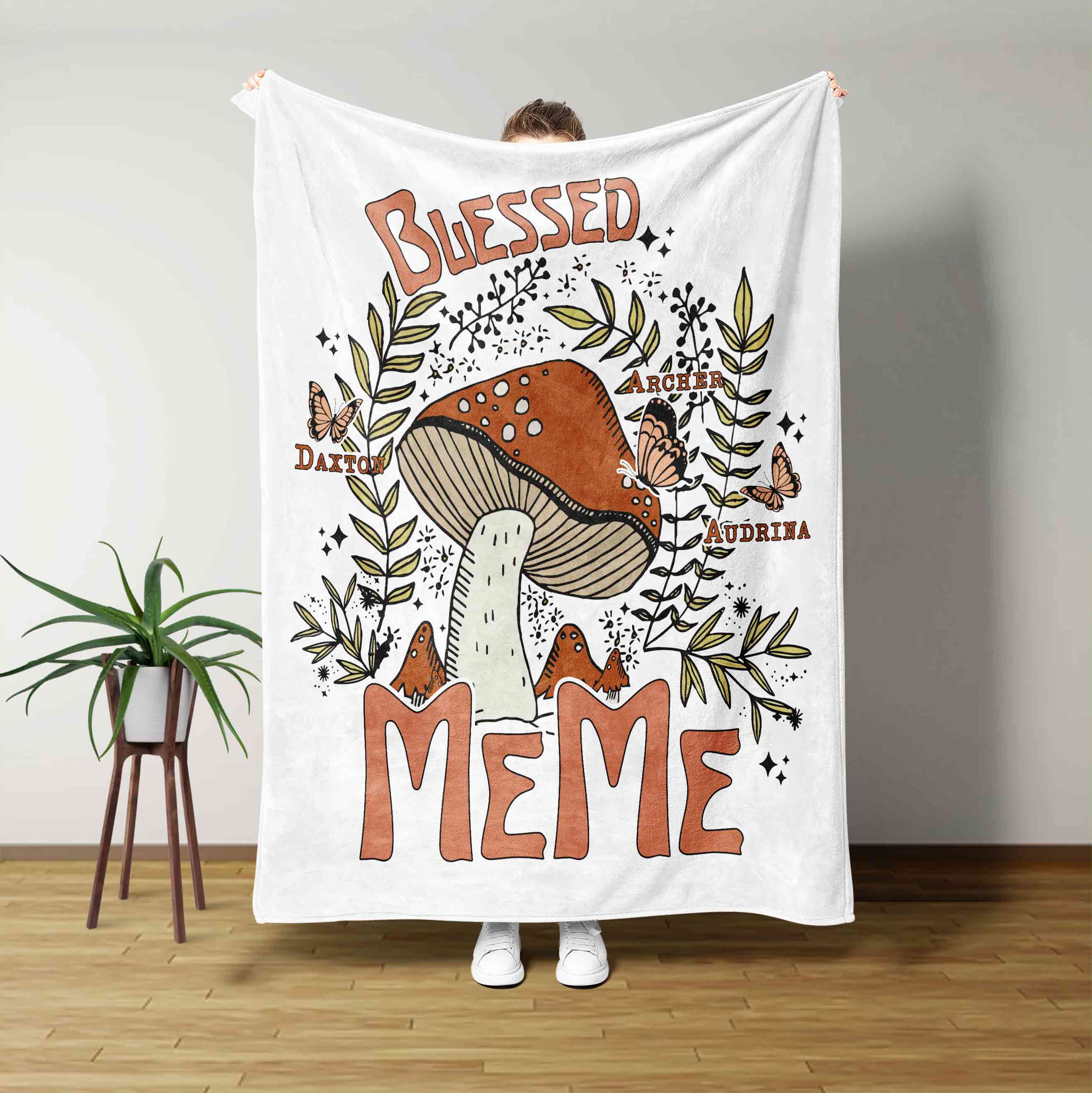 Blessed Meme Mushroom Blanket