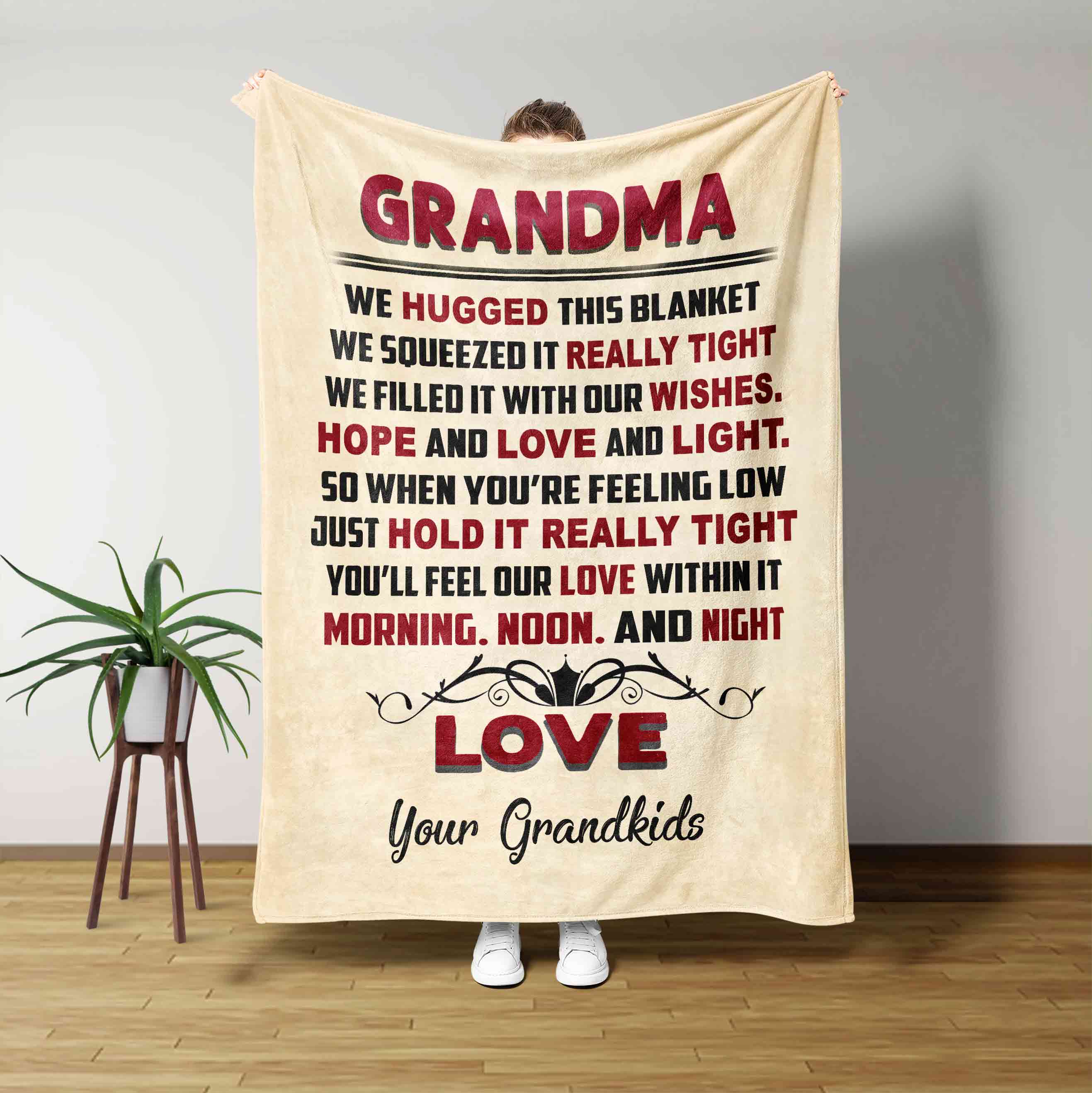 Grandma We Hugged This Blanket