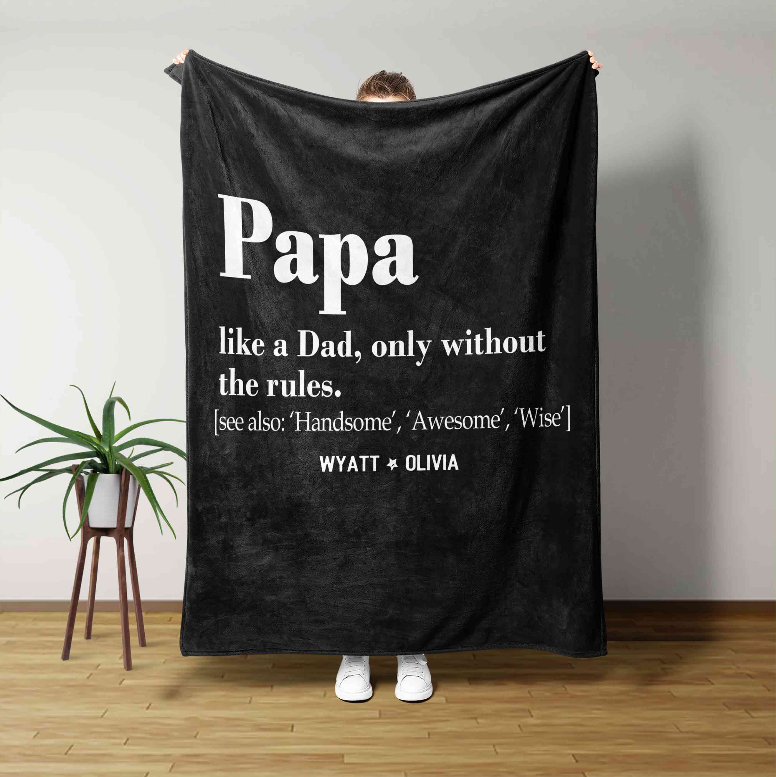 Papa Like A Dad Blanket