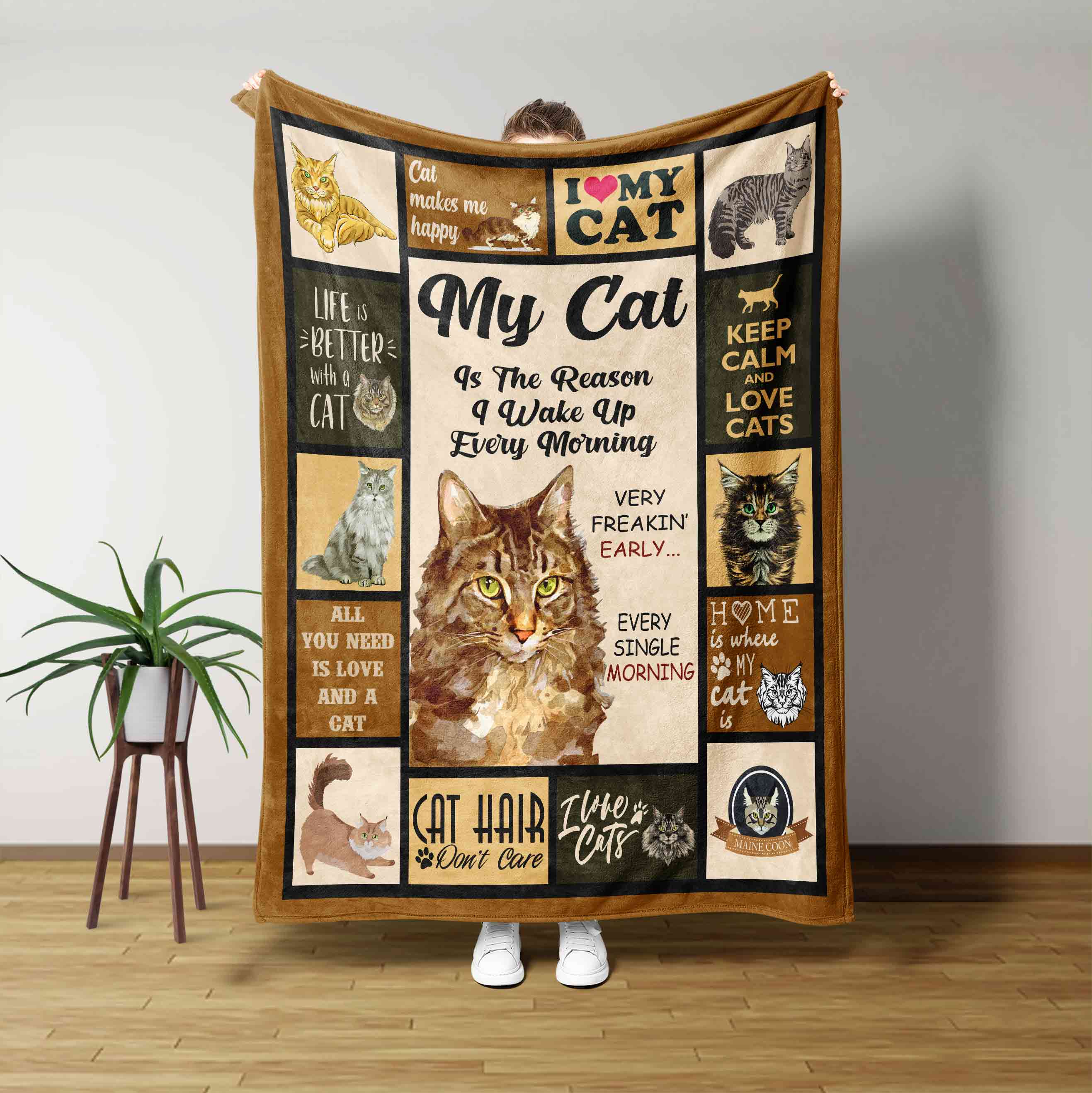 My Cat Is The Reason I Wake Up Every Morning Blanket