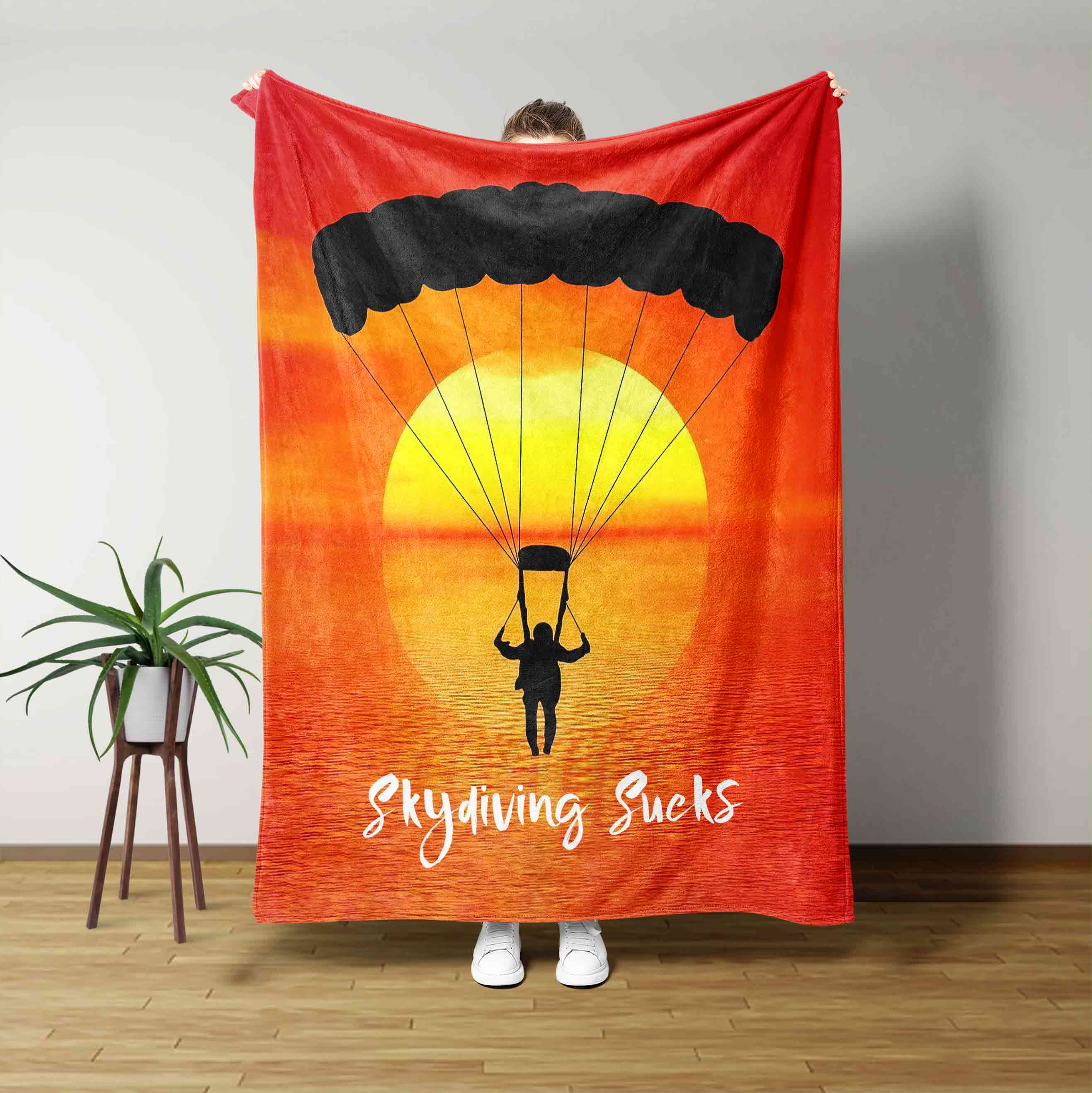 Skydiving Sucks In Sunset Blanket