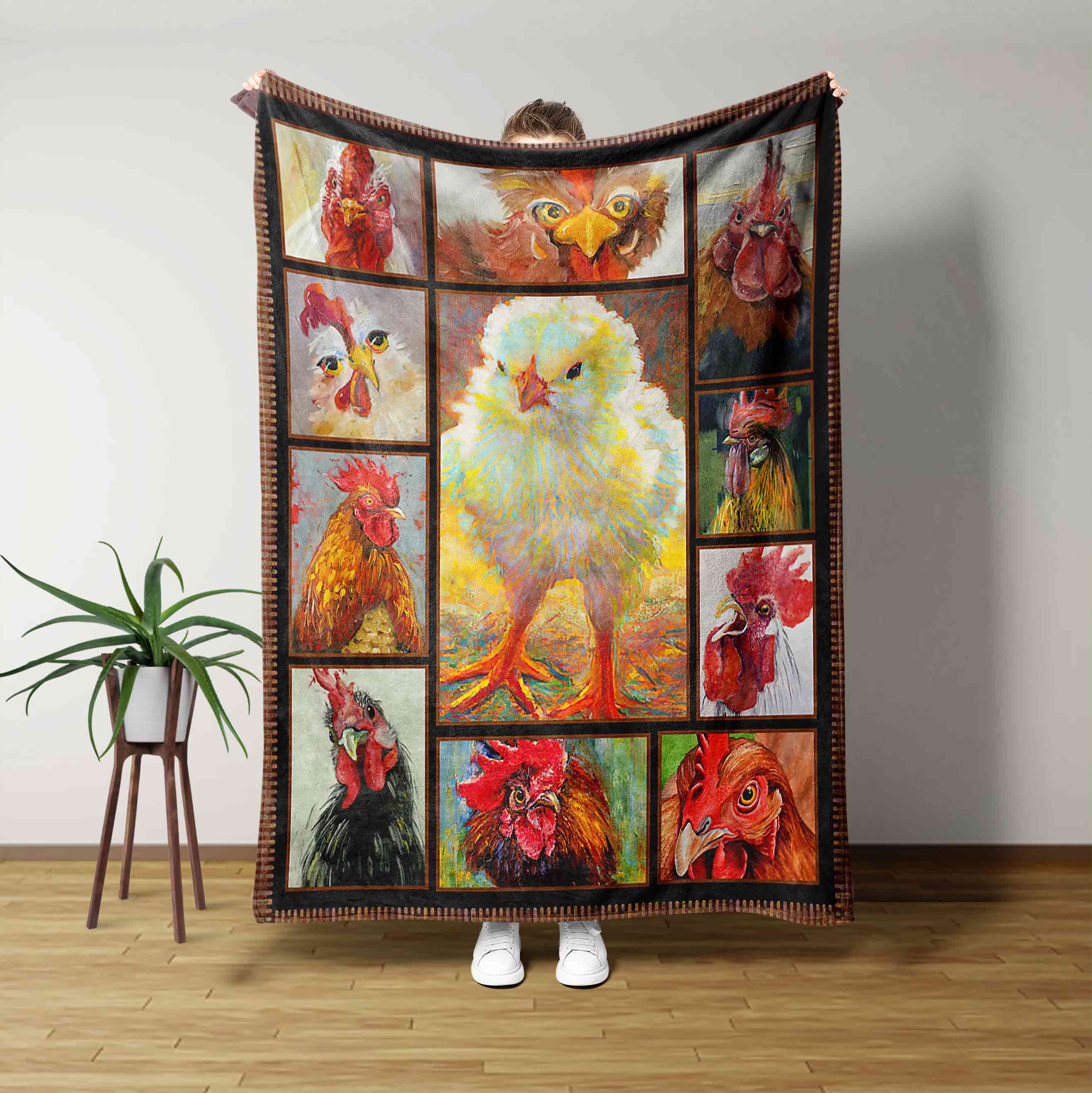 Hen Chicken Rooster Cute Blanket
