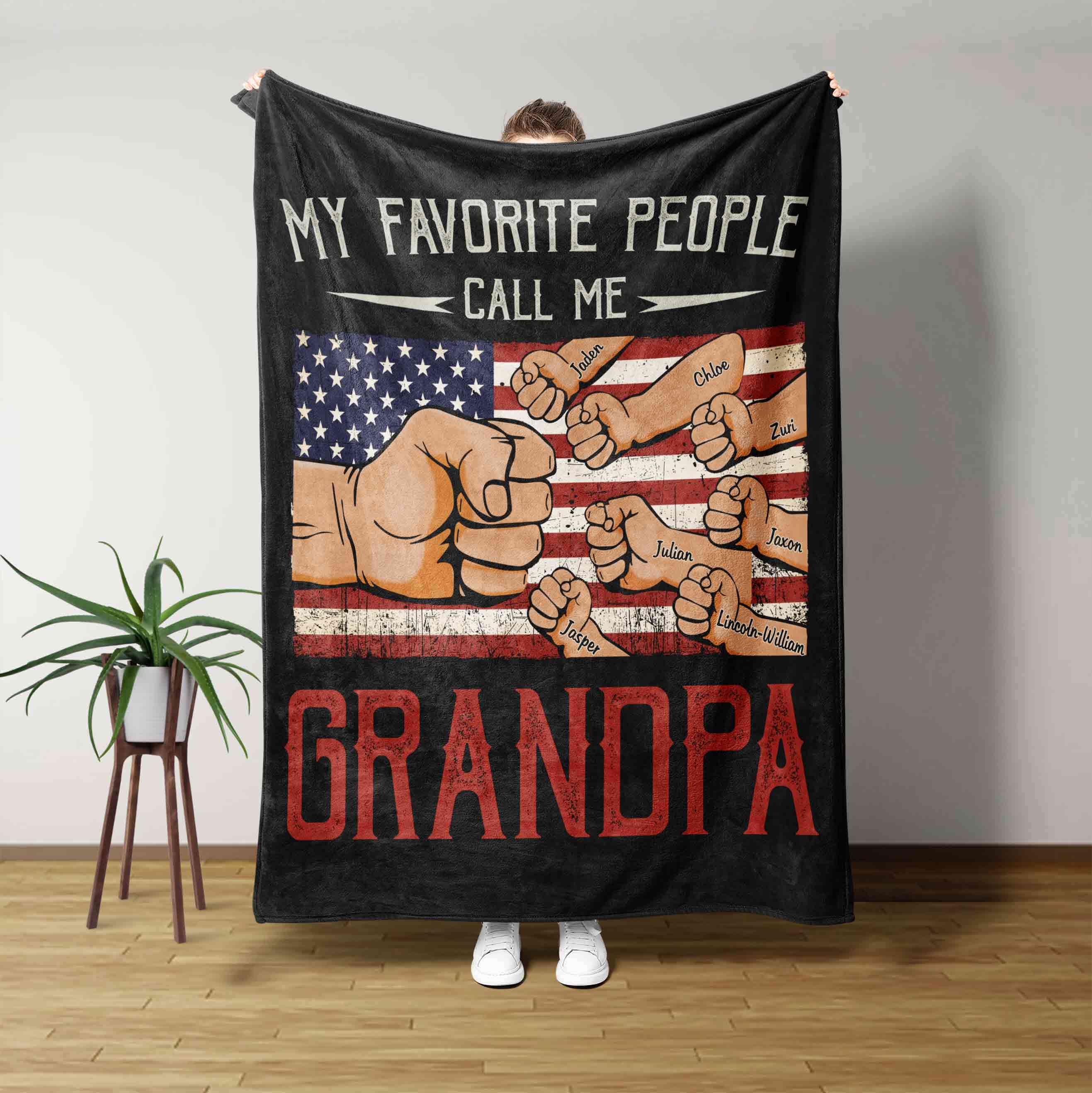 My Favorite People Call Me Grandpa Blanket