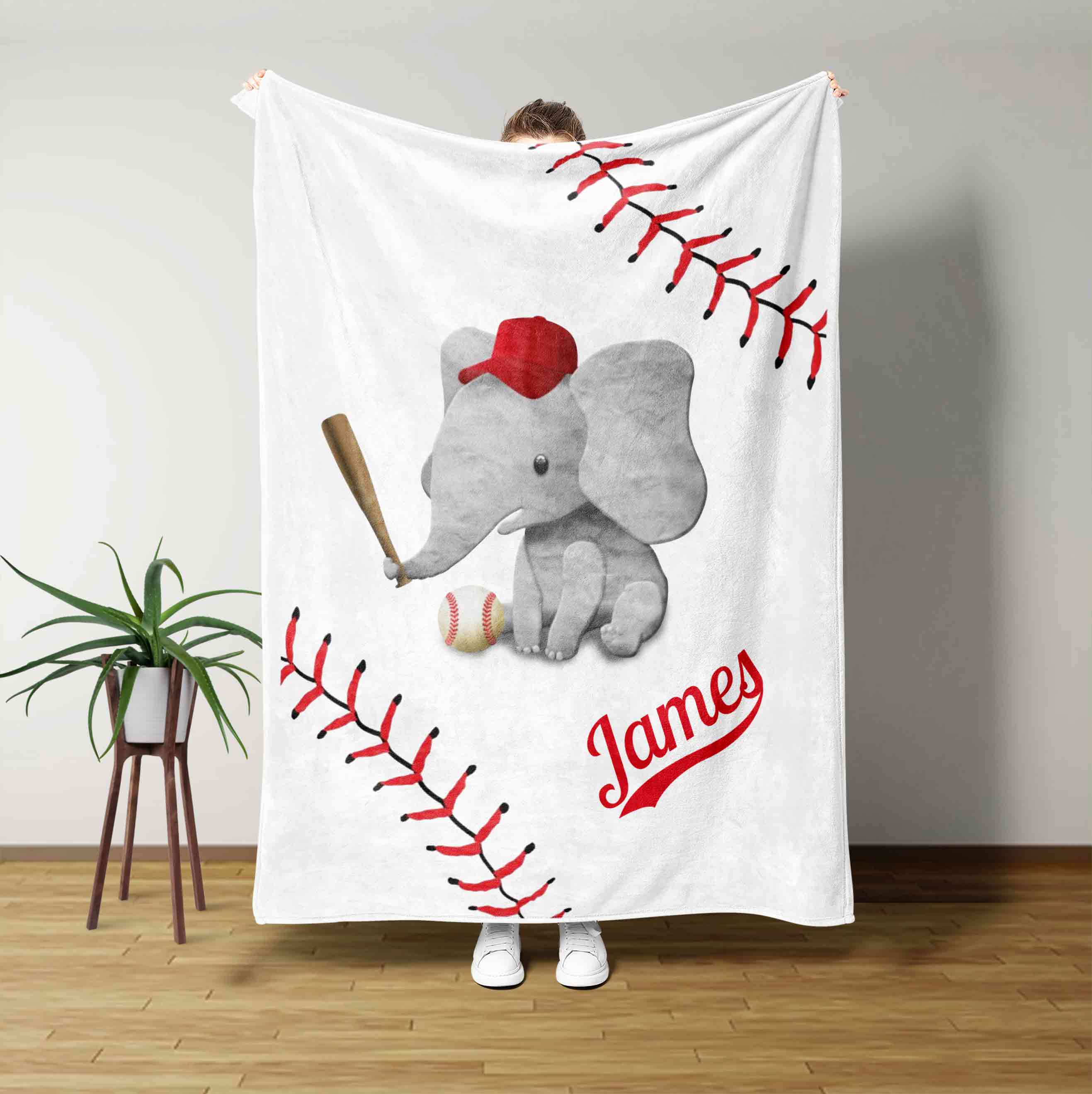 Baseball Elephant Blanket