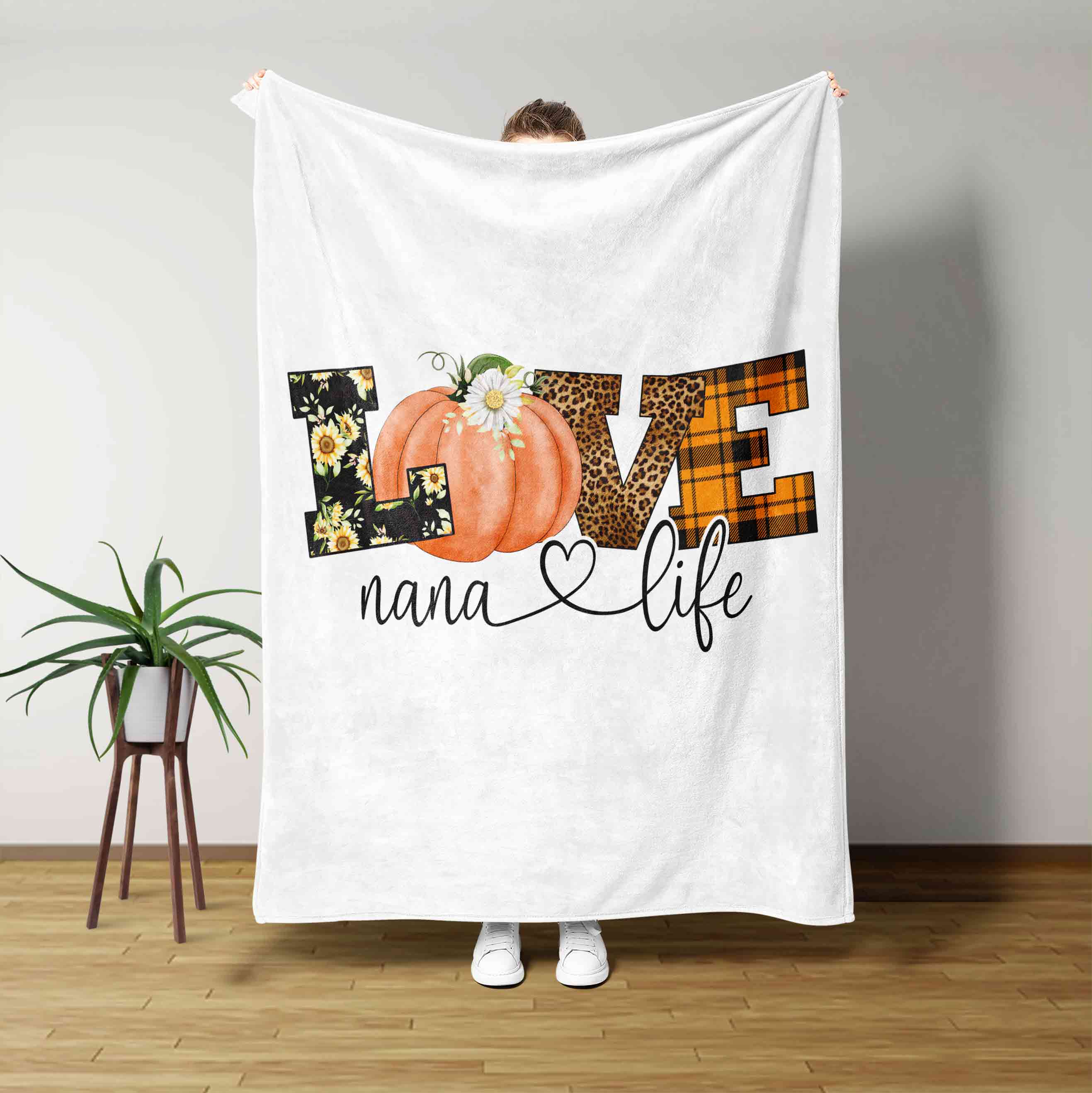 Love Nana Life Blanket, Sunflower Blanket