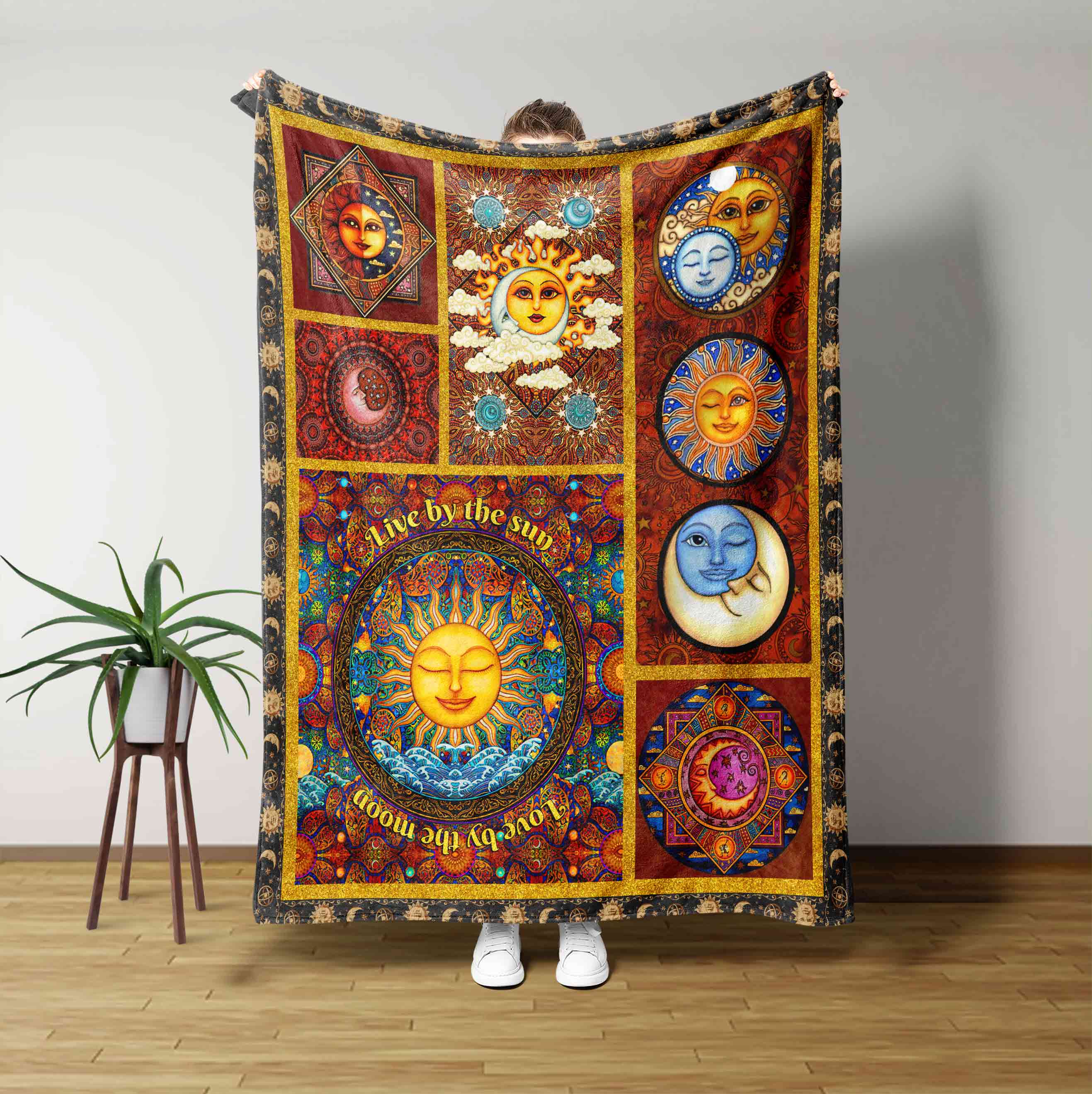 Live By The Sun Love By The Moon Blanket