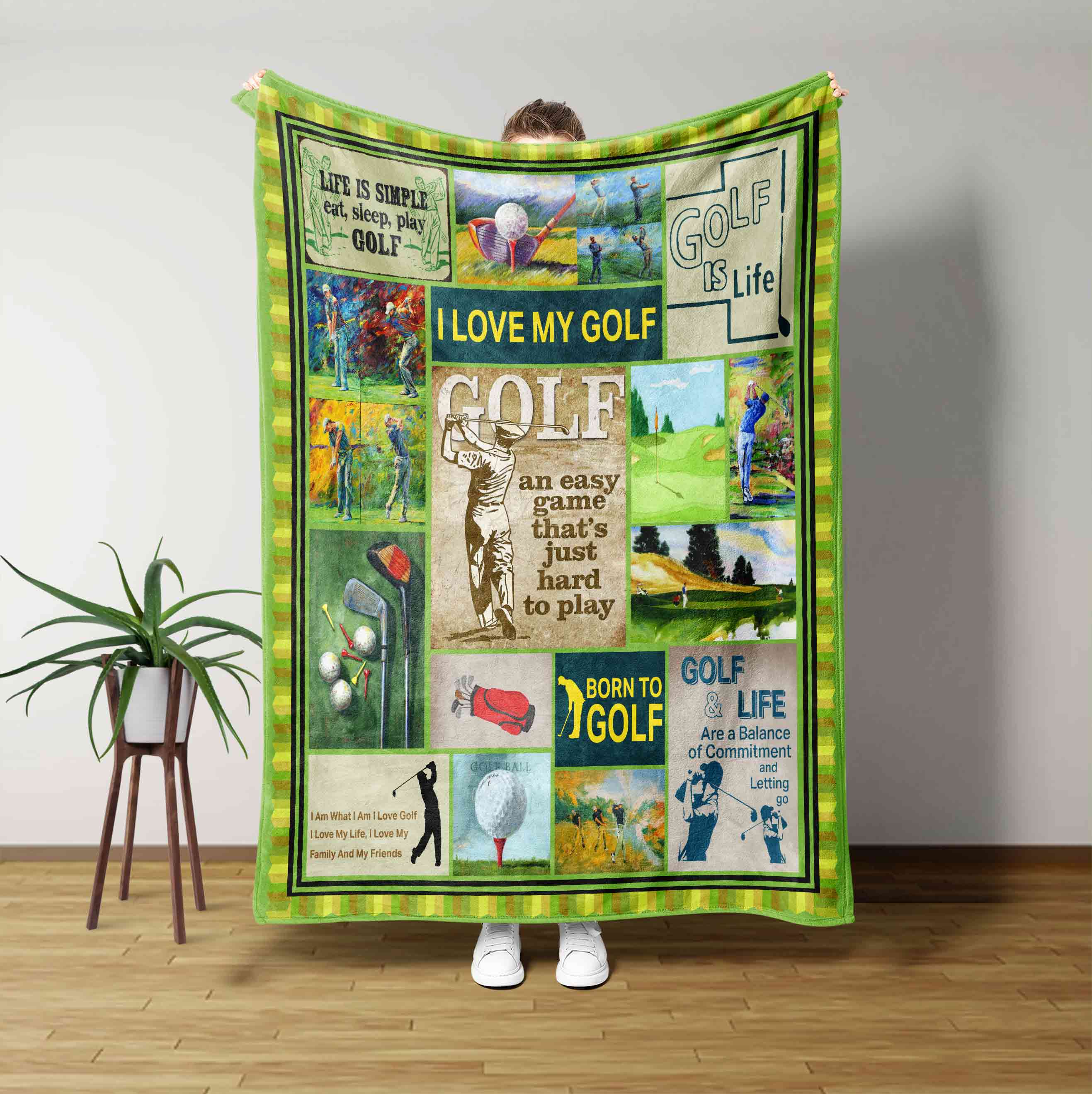 I Love My Golf Blanket