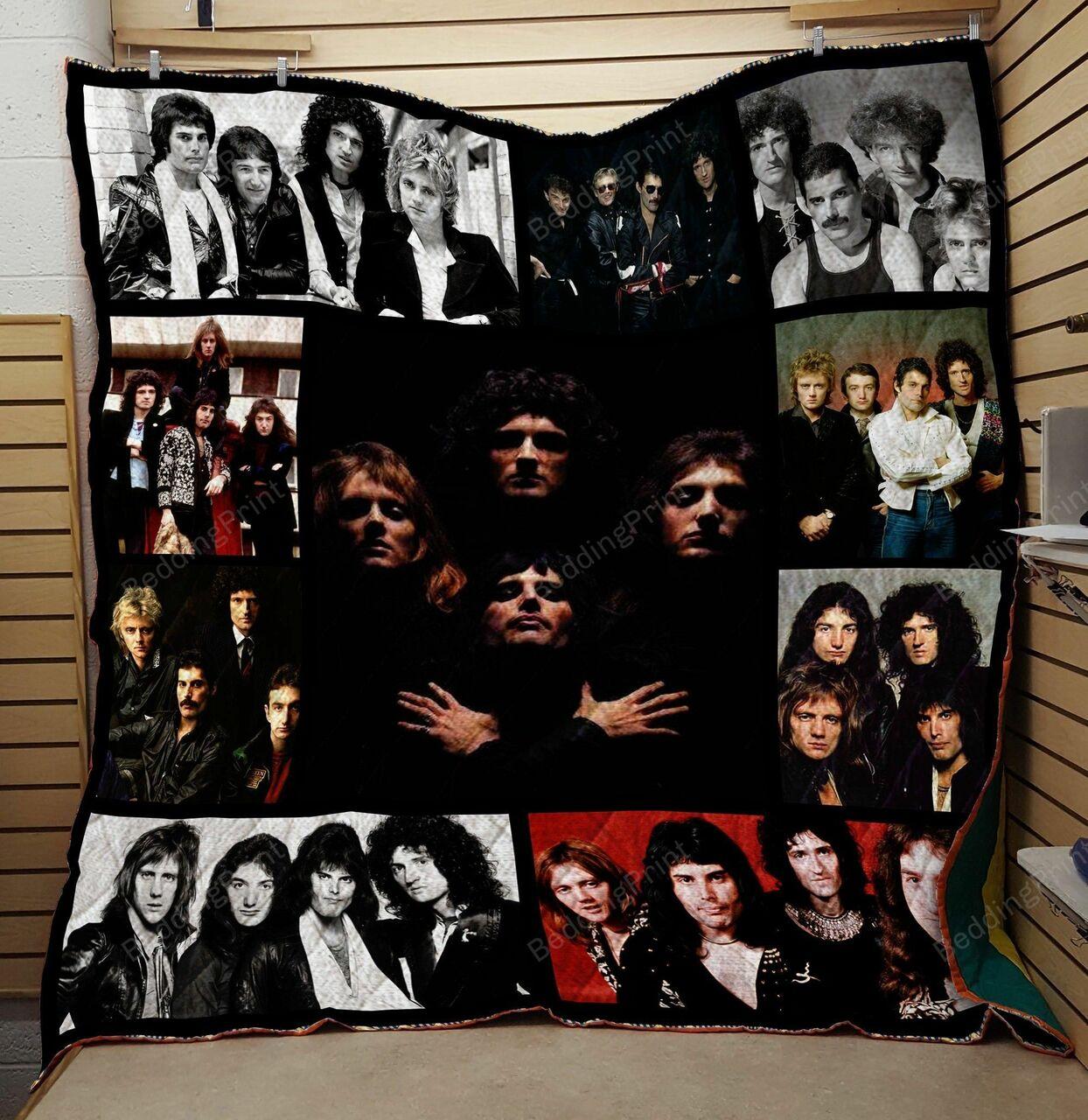 Queen Band Patchwork Quilt Blanket