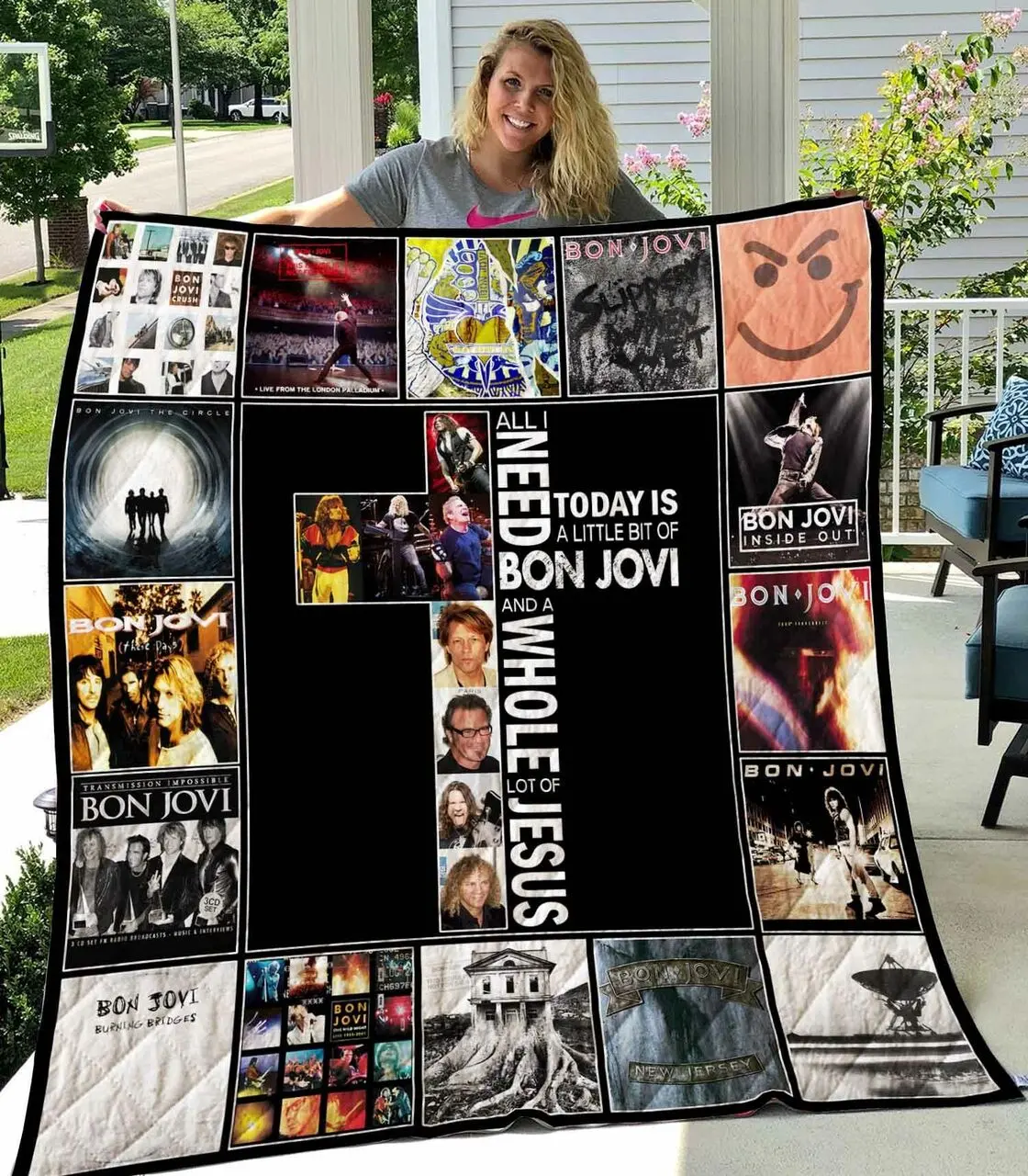 Bon Jovi Band Quilt Blanket