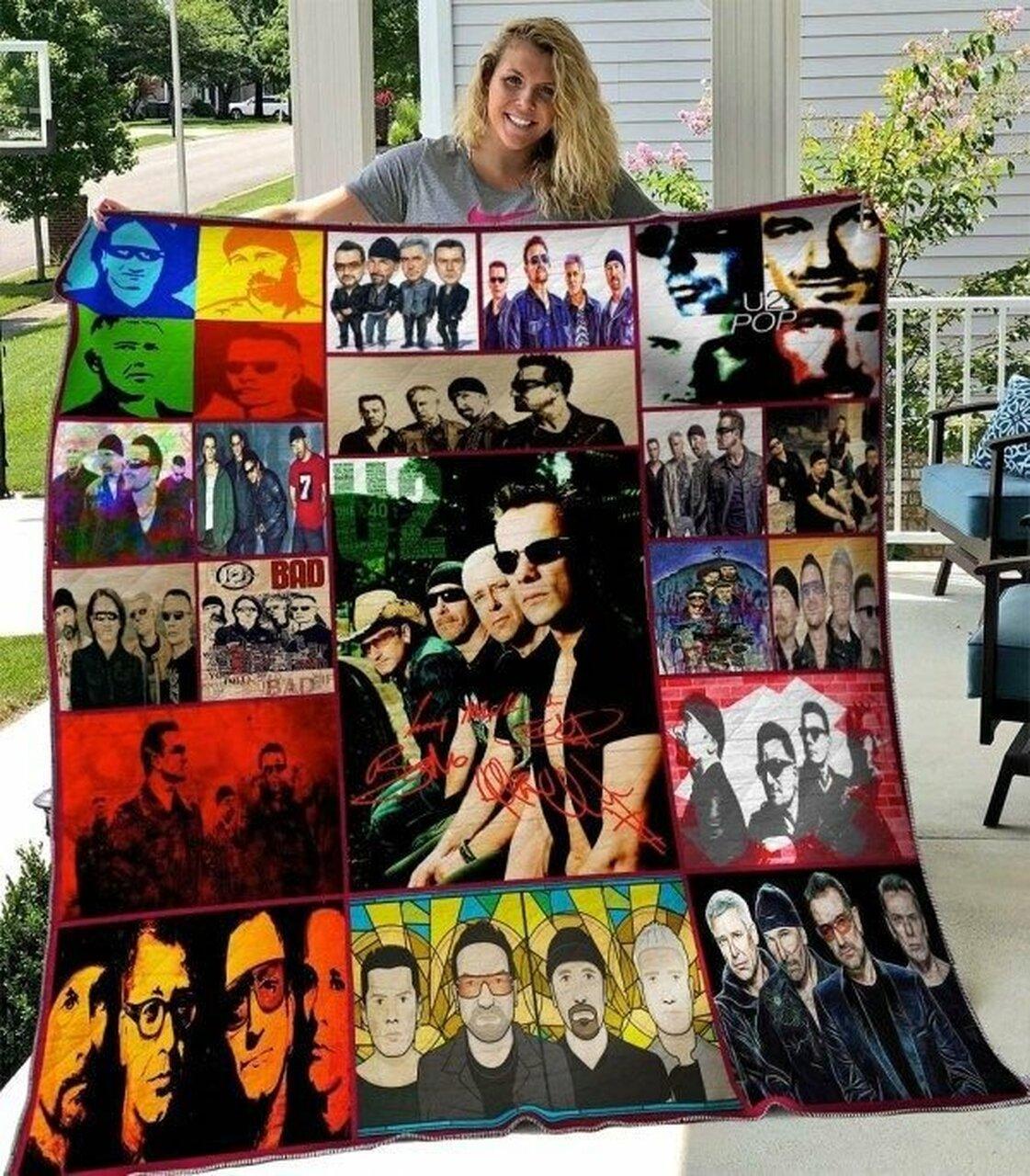 U2 Band Music Quilt Blanket