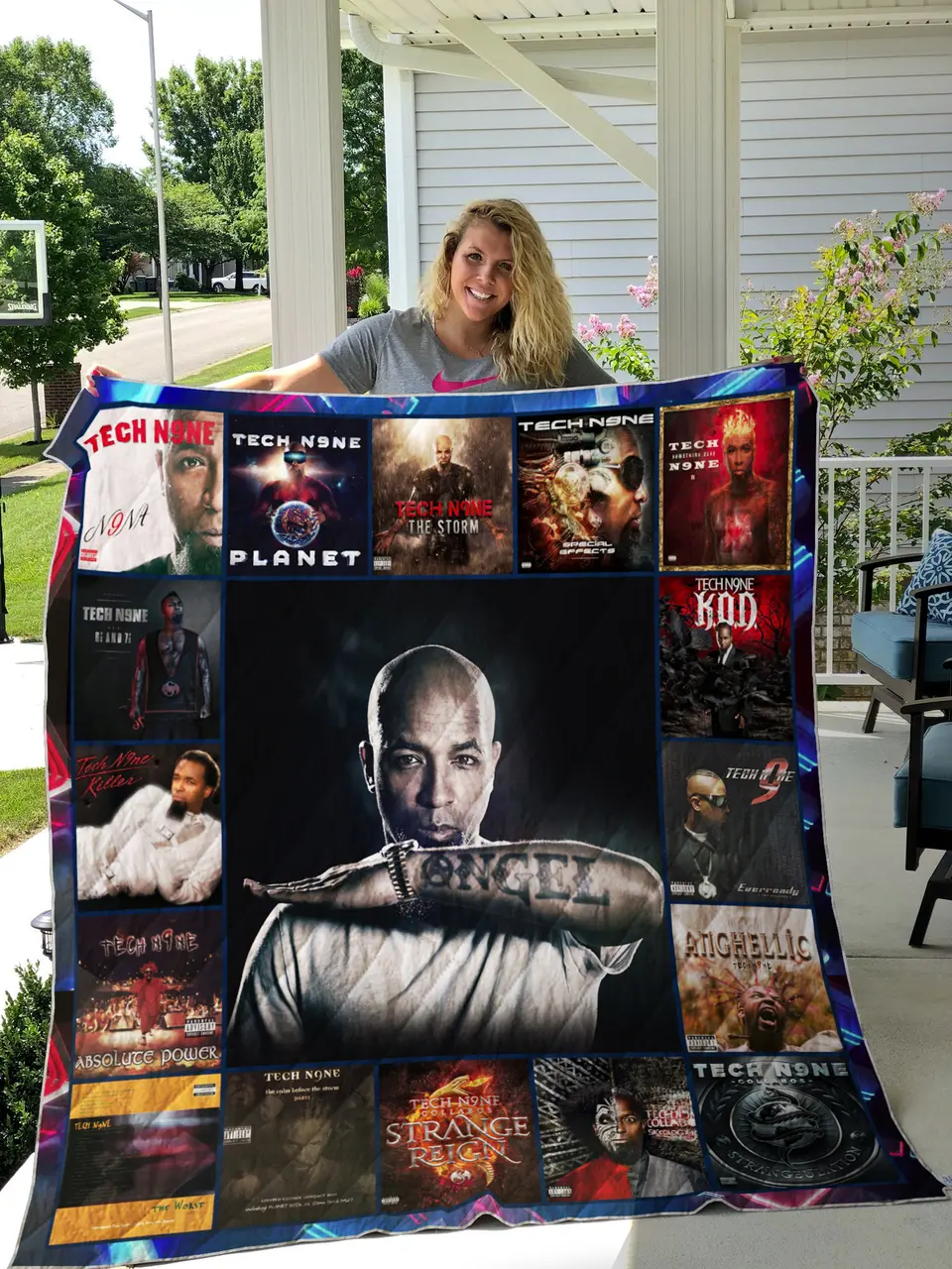 Tech N9Ne Style 2 Album Quilt Blanket