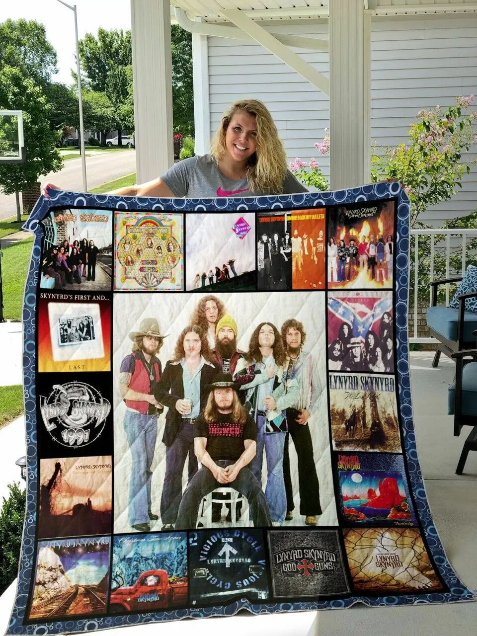 Lynyrd Skynyrd Style 2 Album Quilt Blanket