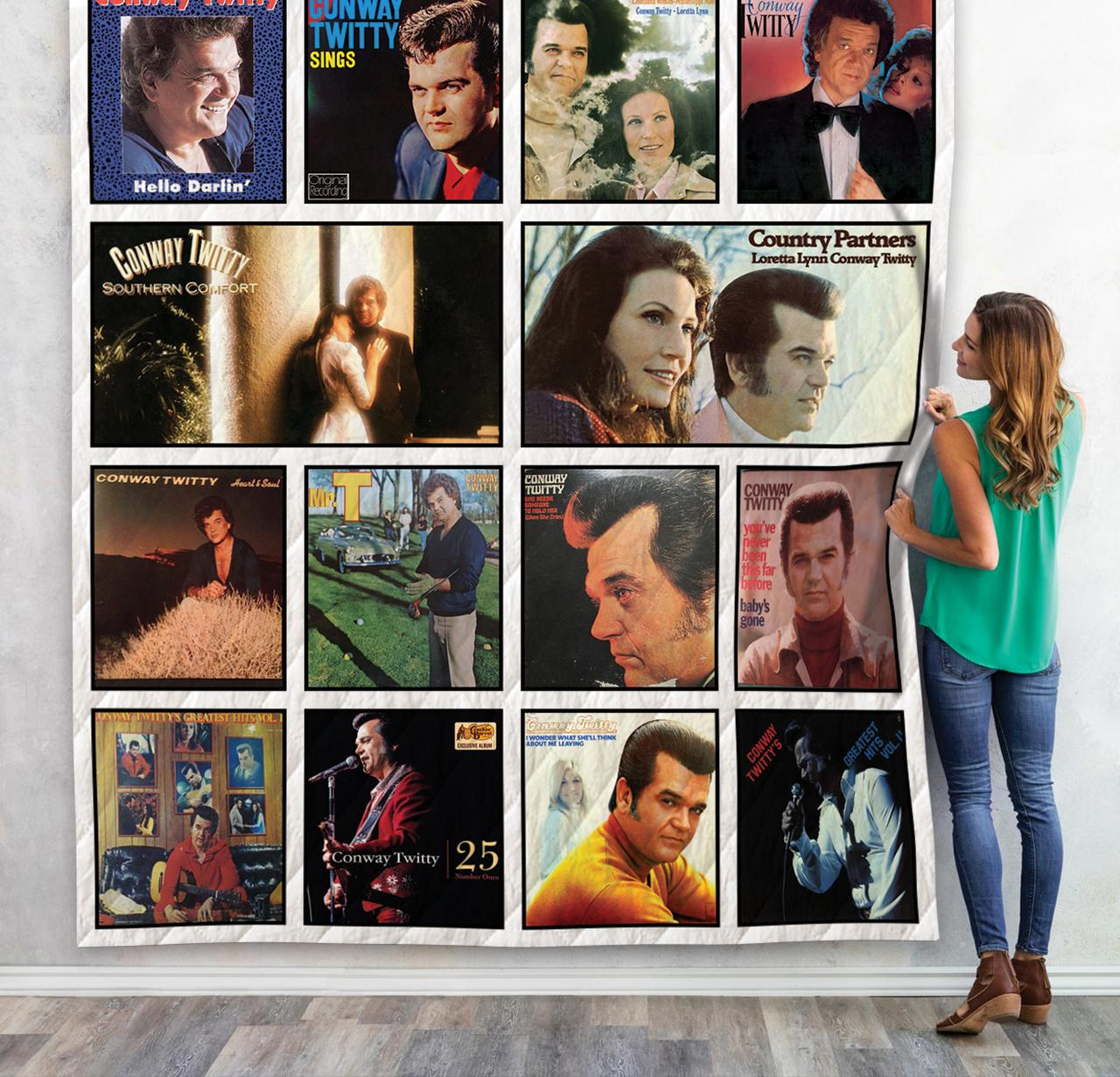 Conway Twitty Album Quilt Blanket