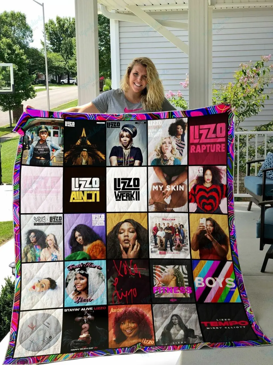 Lizzo Album Quilt Blanket