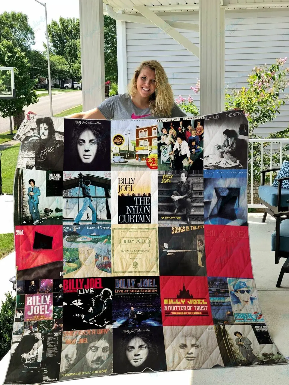 Billy Joel Style 2 Album Quilt Blanket