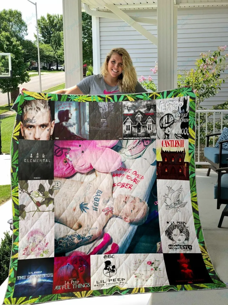 Lil Peep Style 2 Album Quilt Blanket