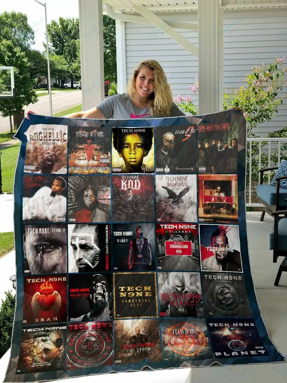 Tech N9Ne Style 3 Album Quilt Blanket