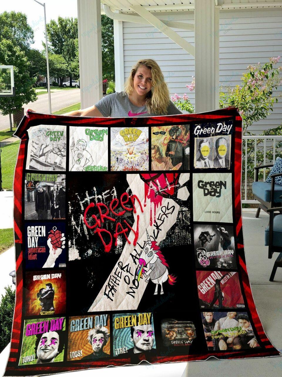 Green Day Style 3 Album Quilt Blanket