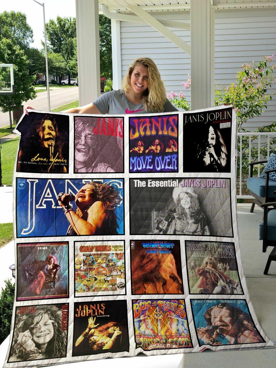 Janis Joplin Album Quilt Blanket