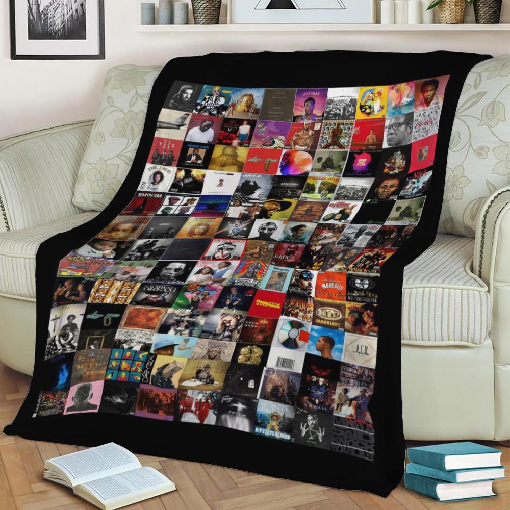 Hip Hop Album Fleece Throw Blanket