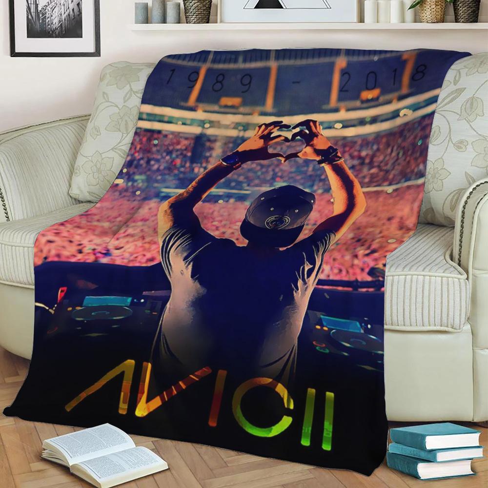 Avicii Music Album Poster Fleece Throw Blanket