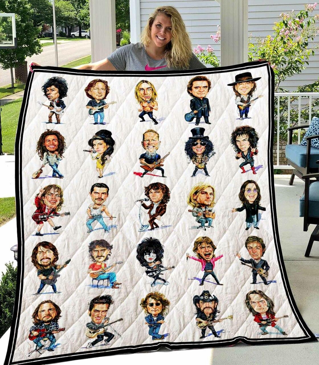 Rock Singer Quilt Blanket