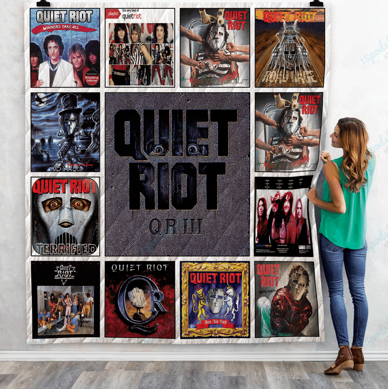 Quiet Riot Albums Quilt Blanket