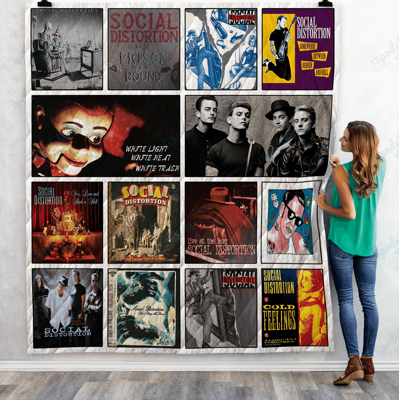 Social Distortion Albums Quilt Blanket
