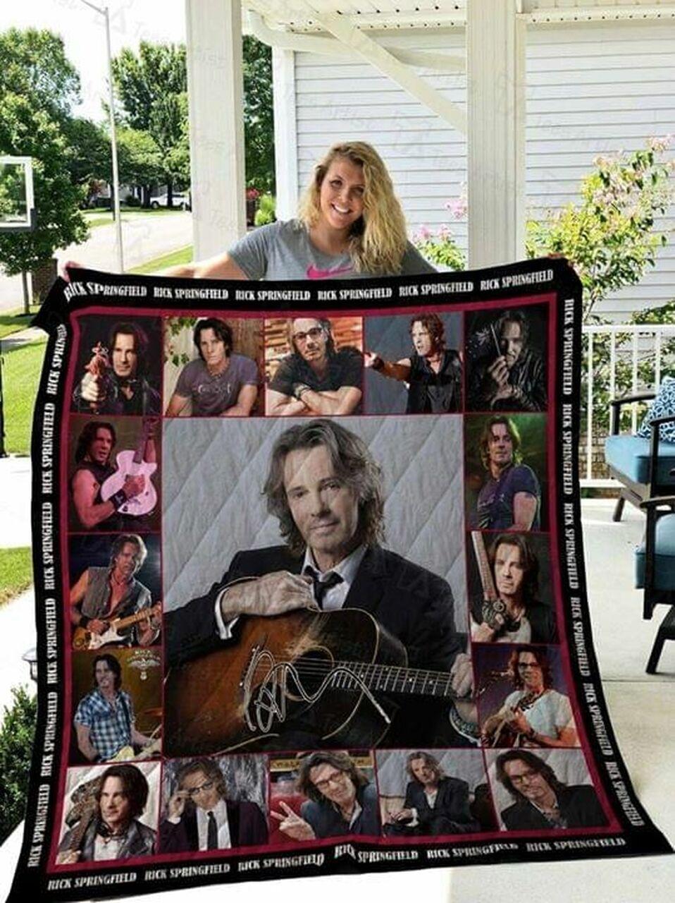 Rick Springfield Legend Singer Signed For Fan Quilt Blanket