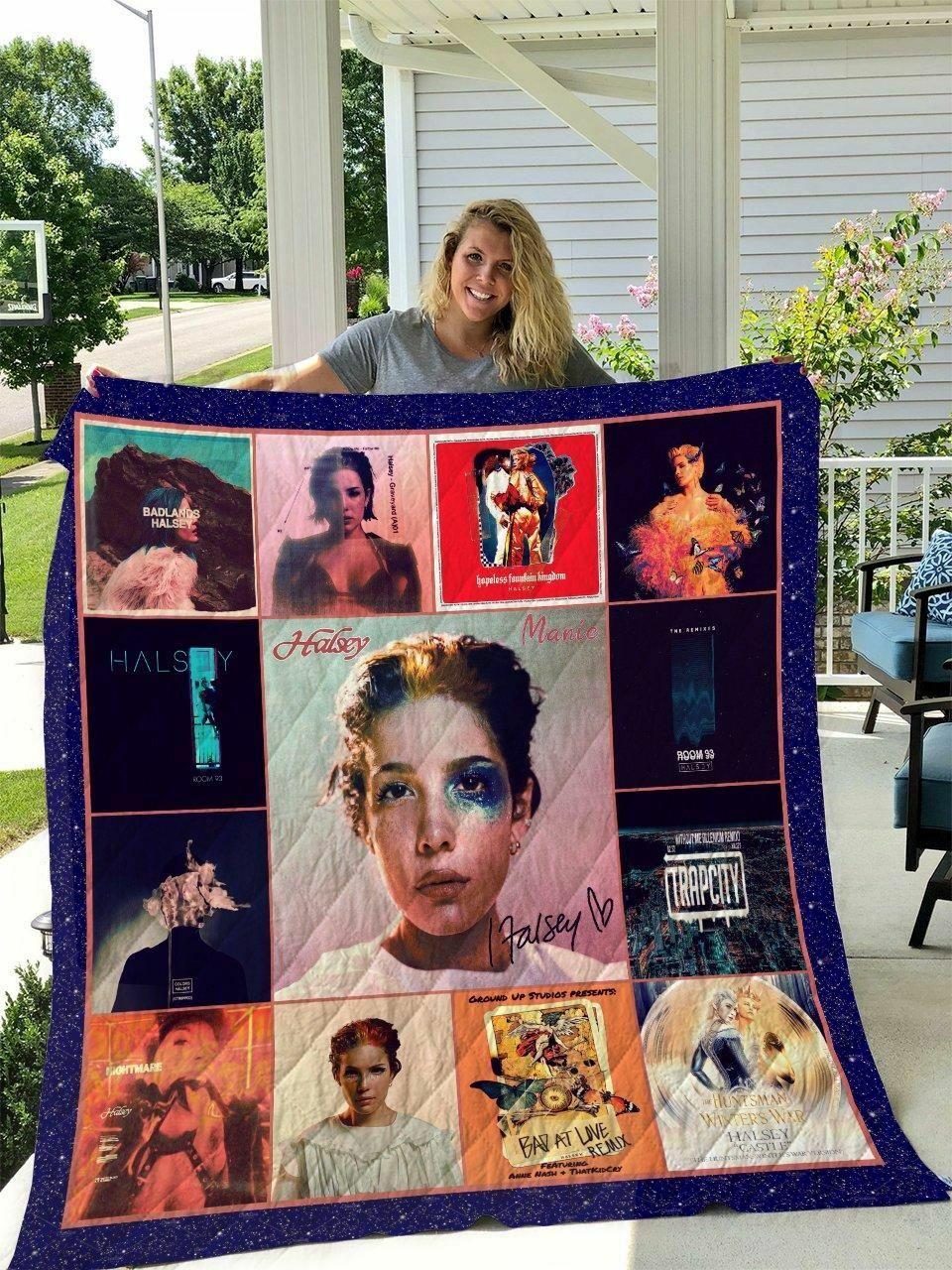 Halsey Singer Art Quilt Blanket All Season Quilt Blanket