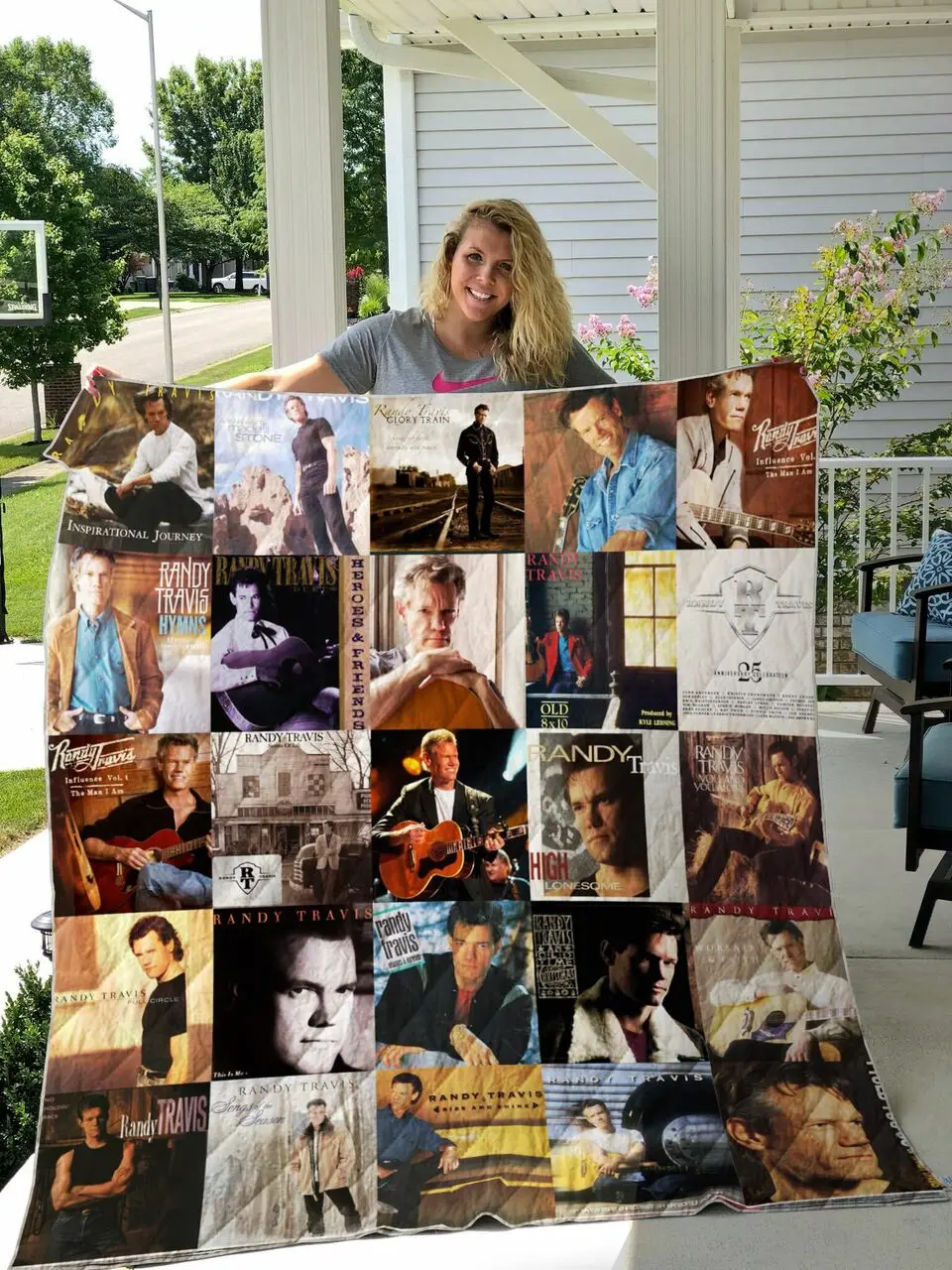 Randy Travis Albums Quilt Blanket For Fans