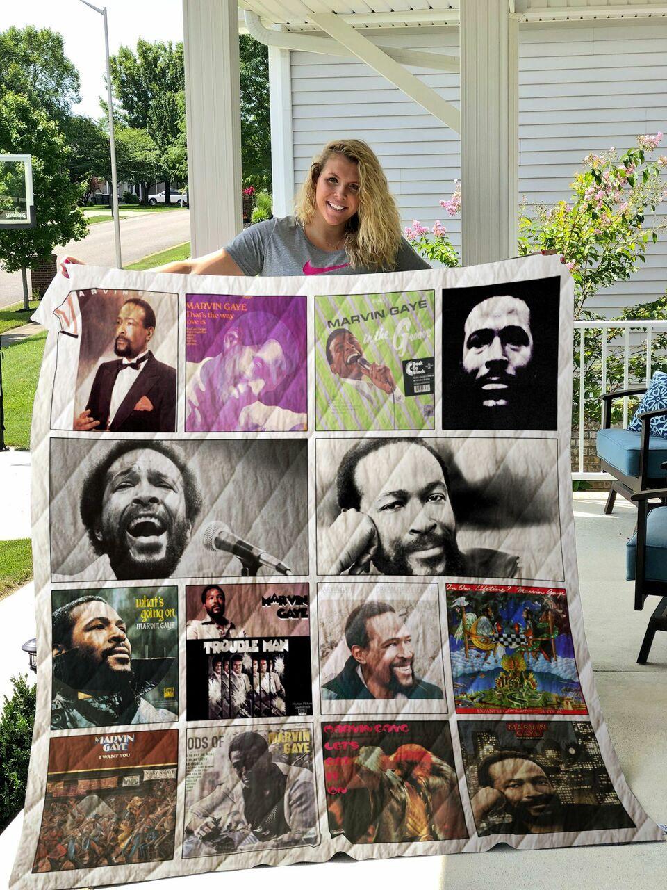 Marvin Gaye Albums Quilt Blanket