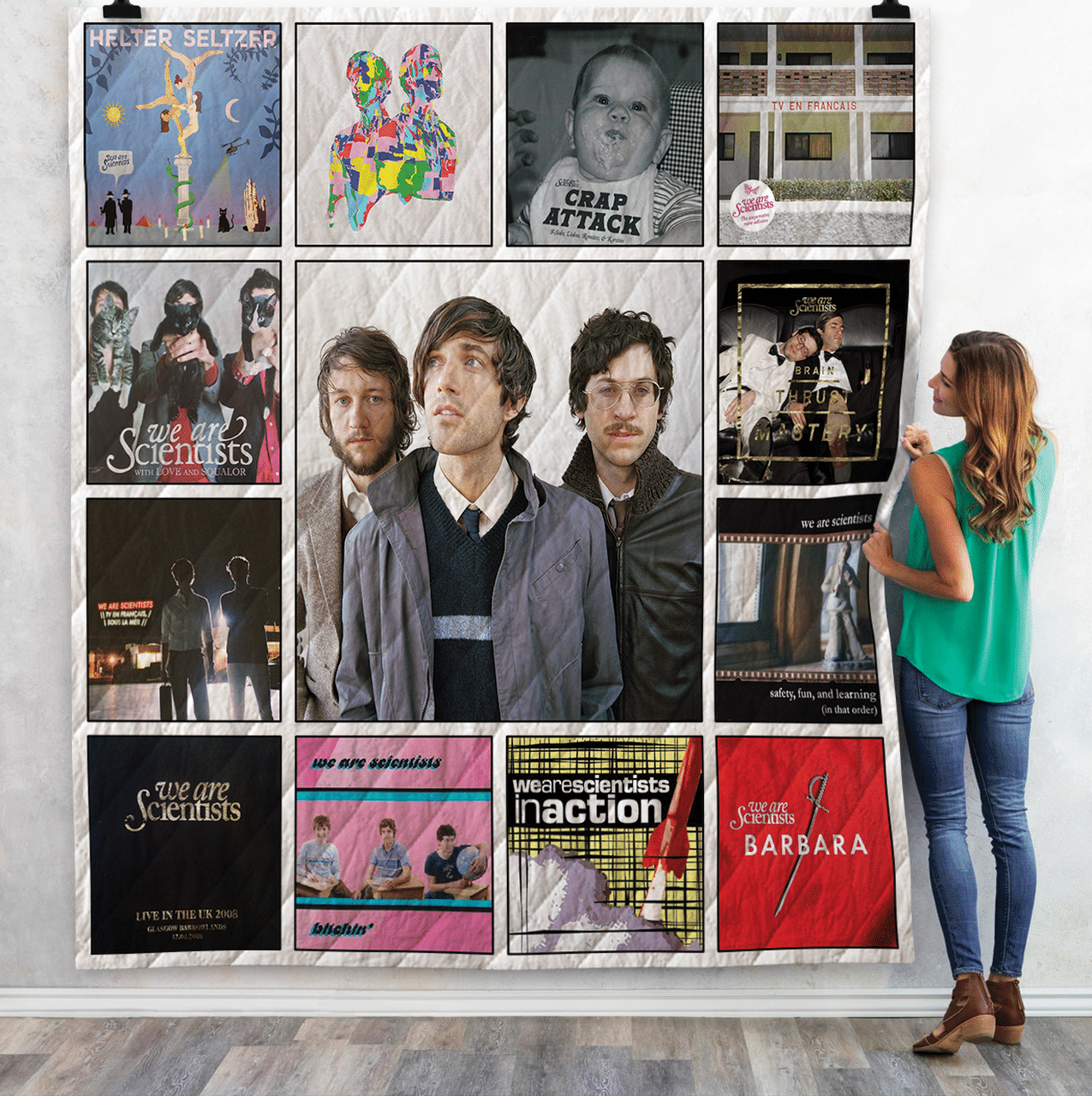 We Are Scientists Albums Quilt Blanket