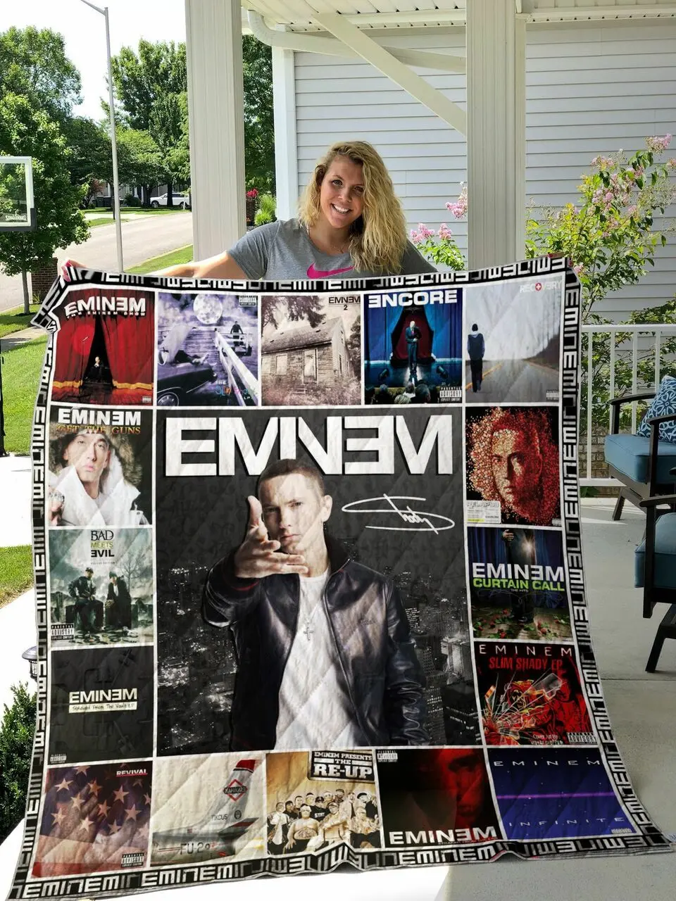 Eminem Albums Poster Quilt Blanket