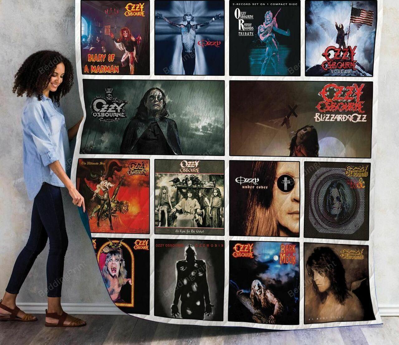 Ozzy Osbourne Albums Quilt Blanket