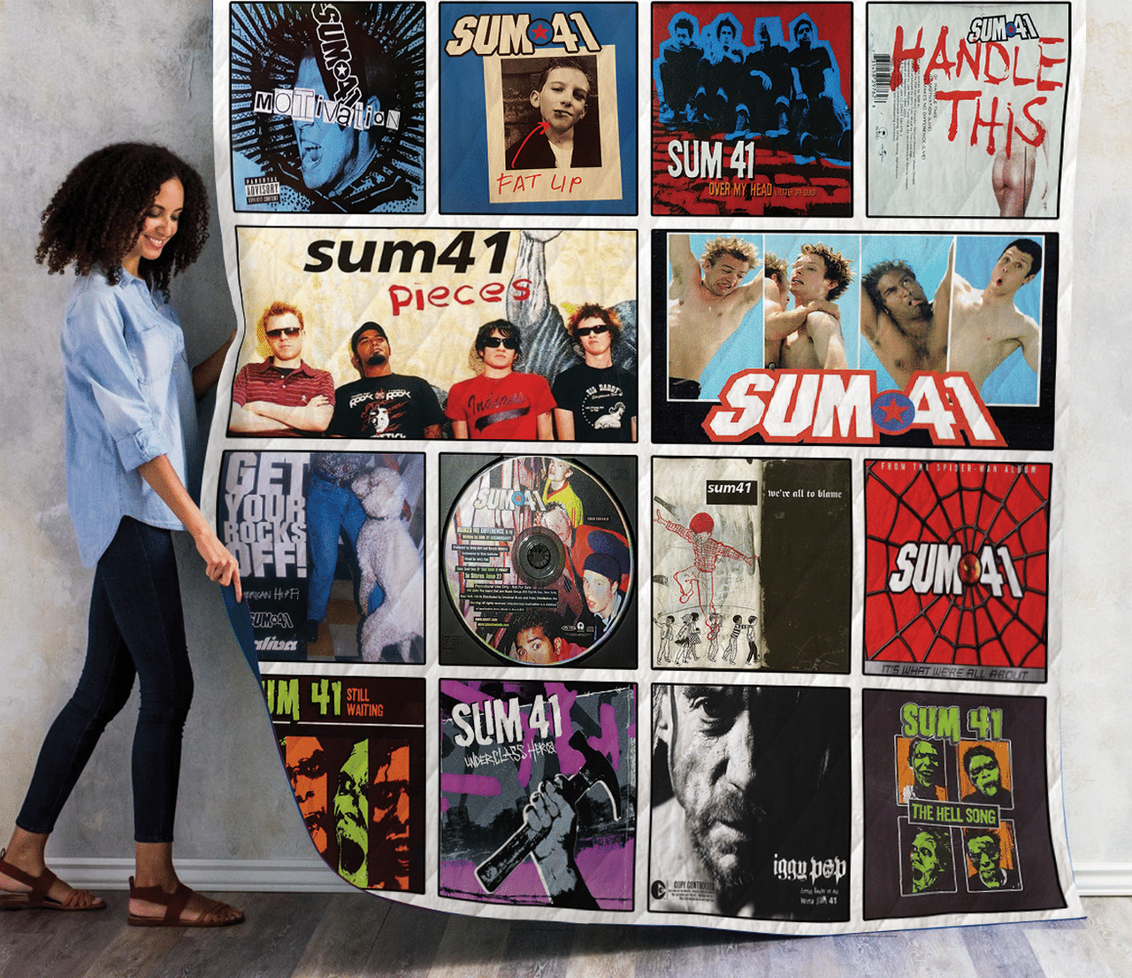 M Sum 41 Albums Quilt Blanket For Fans