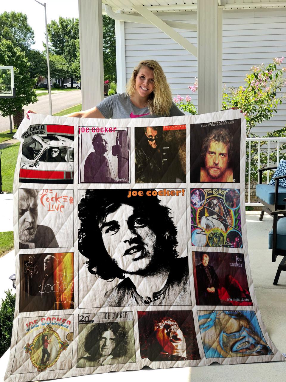 Joe Cocker Albums Quilt Blanket