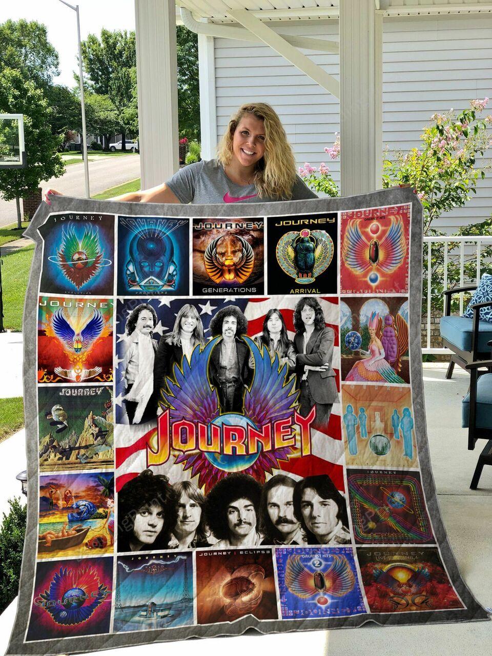 Journey Albums Poster Quilt Blanket